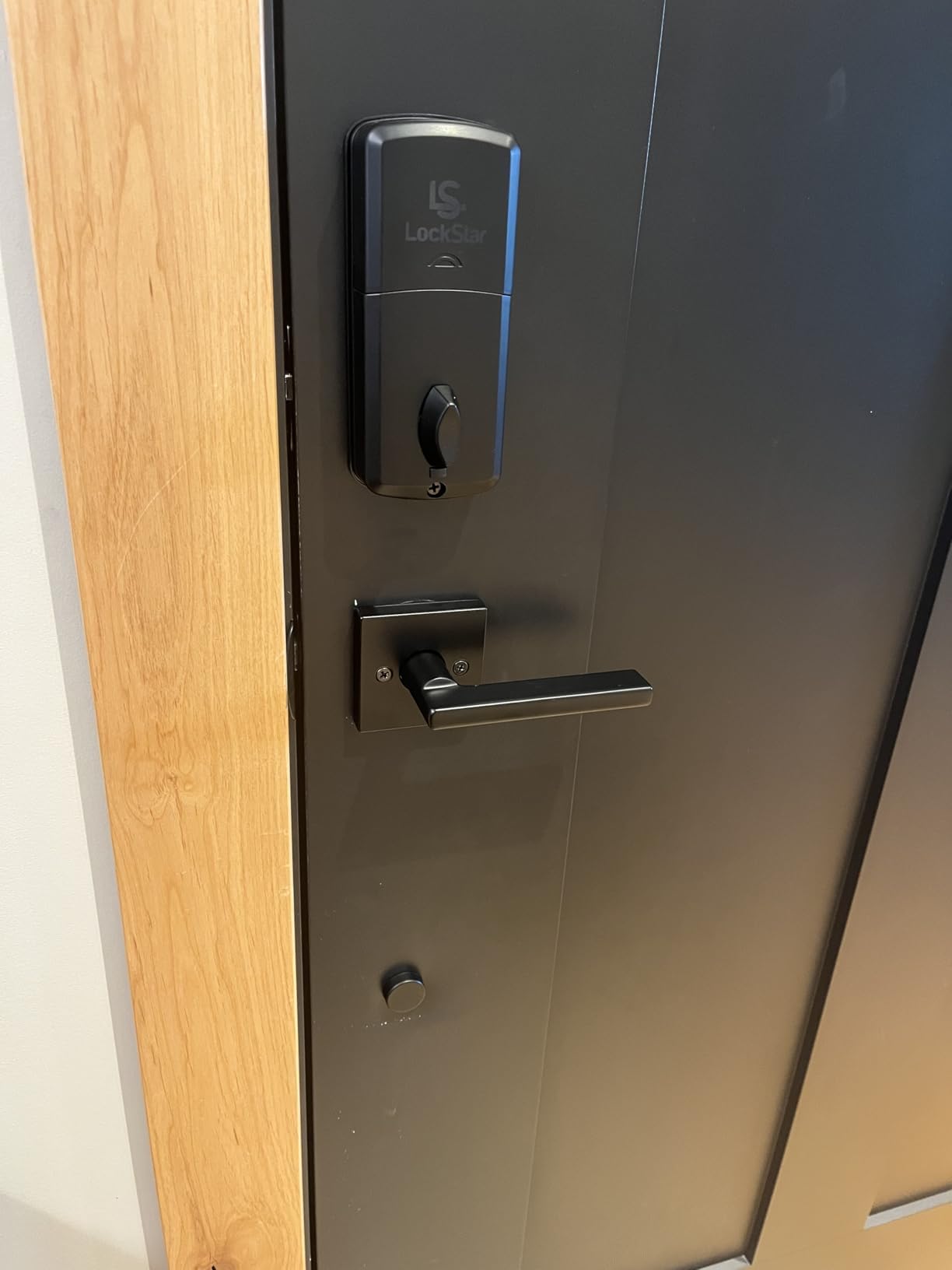 LOCKSTAR Smart Door Lock - Keyless Entry Deadbolt Door Lock - Multiple Entry Methods - APP - Fingerprint Touch ID - Keypad Code - Card FOB - Traditional Key - Smart Home Devices - Customer Photo 1