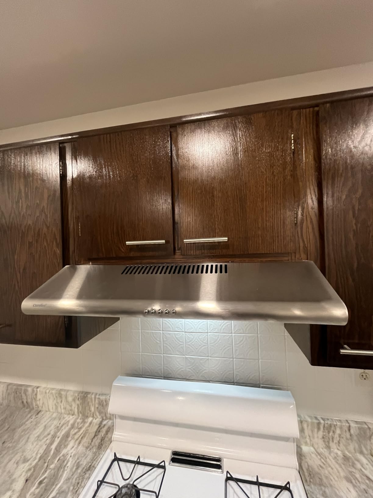 Comfee CVU30W4AST 30 inch Under Cabinet Ducted/Ductless Convertible Slim Vent Durable Stainless Steel Kitchen Reusable Filter, 3 Speed Exhaust Fan and 2 LED Lights Range Hood, 2.0 Version - Customer Photo 1