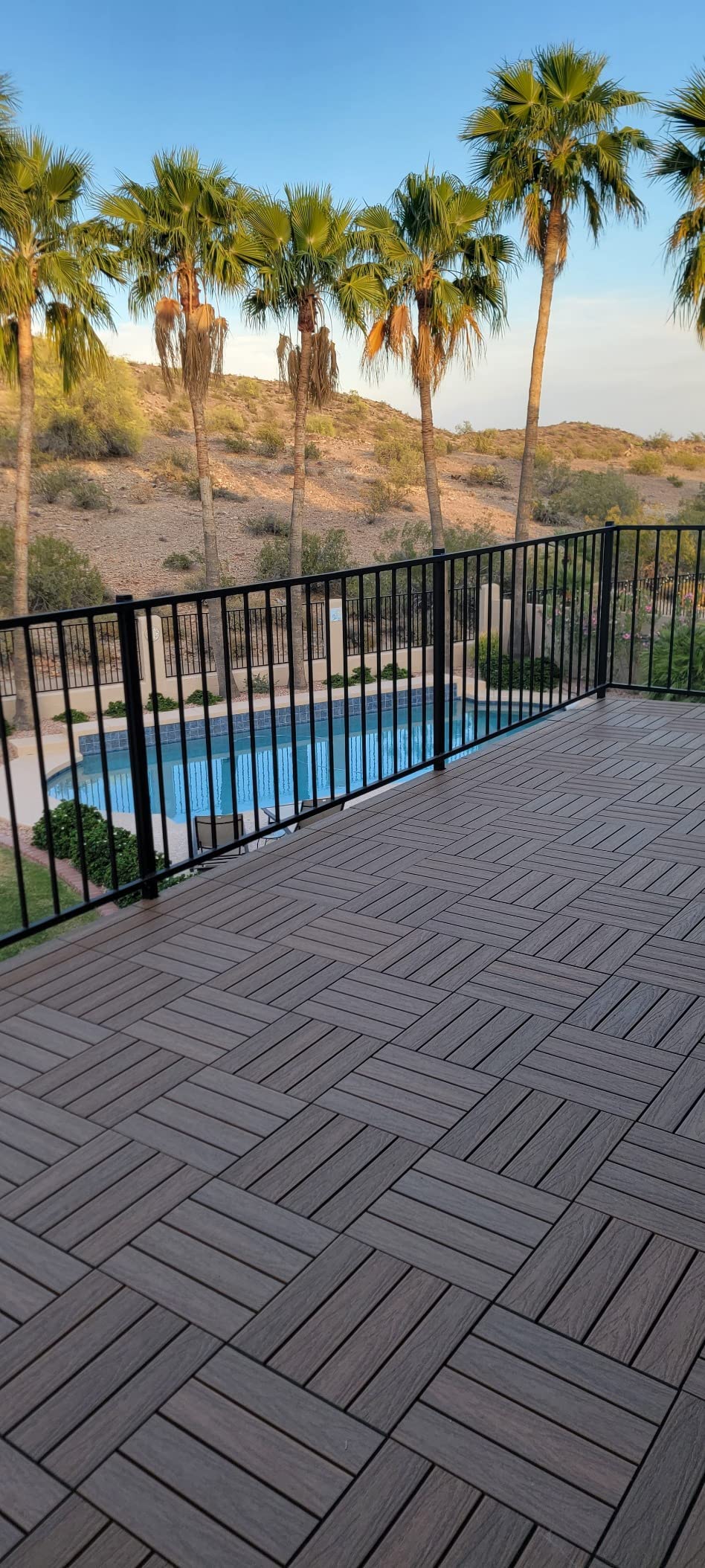 UltraShield Naturale 1 ft. x 1 ft. Quick Deck Outdoor Composite Deck Tile in Peruvian Teak (10 sq. ft. Per Box) customer photo 2