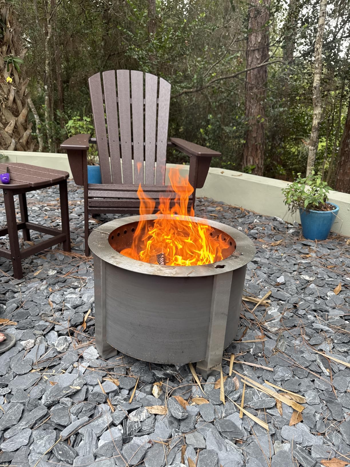 Breeo Smokeless Fire Pit (X Series 24, Corten Steel) | 27.5 inch Smokeless Firepit for Outside | 62 Pounds | Ideal for Families Compatible with Wide Range of Breeo Accessories customer photo 1