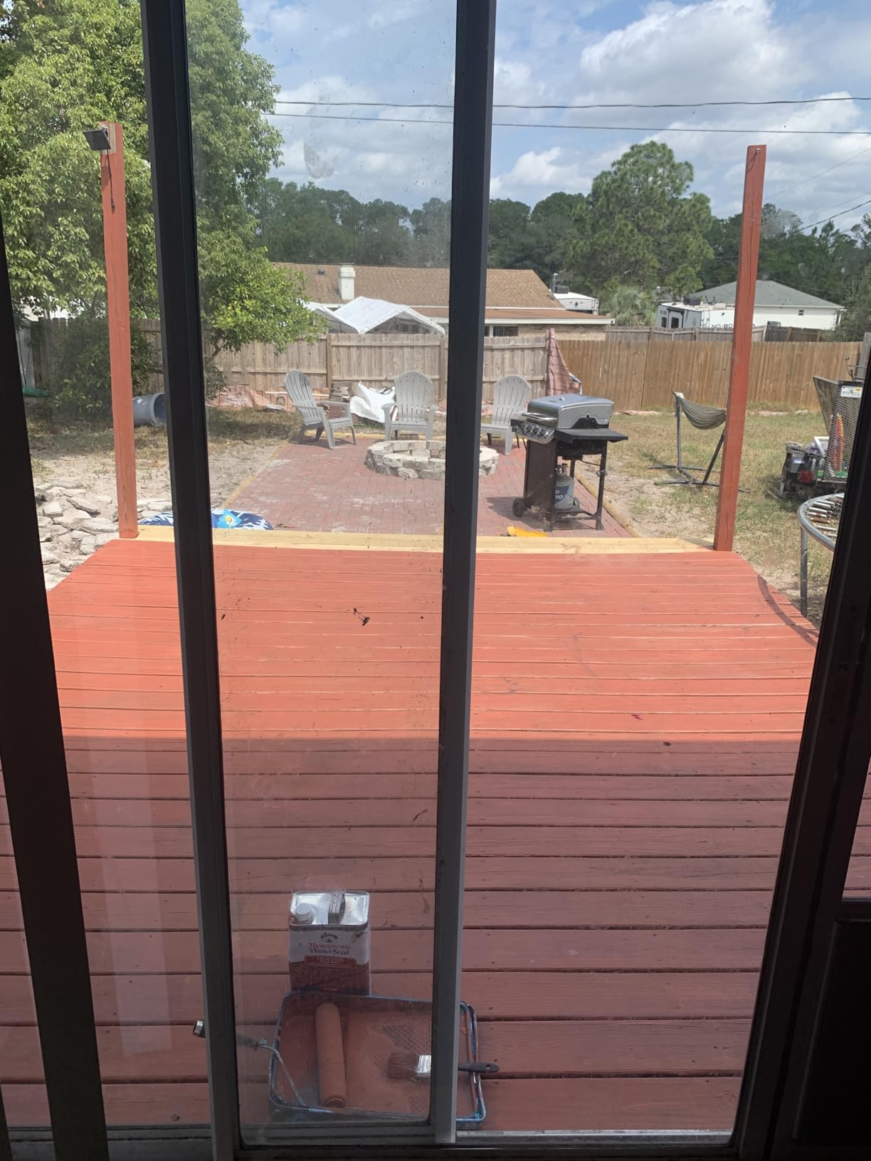 Thompson's WaterSeal Solid Color Waterproofing Wood Stain and Sealer, Sedona Red, 1 Gallon - Customer Photo 2