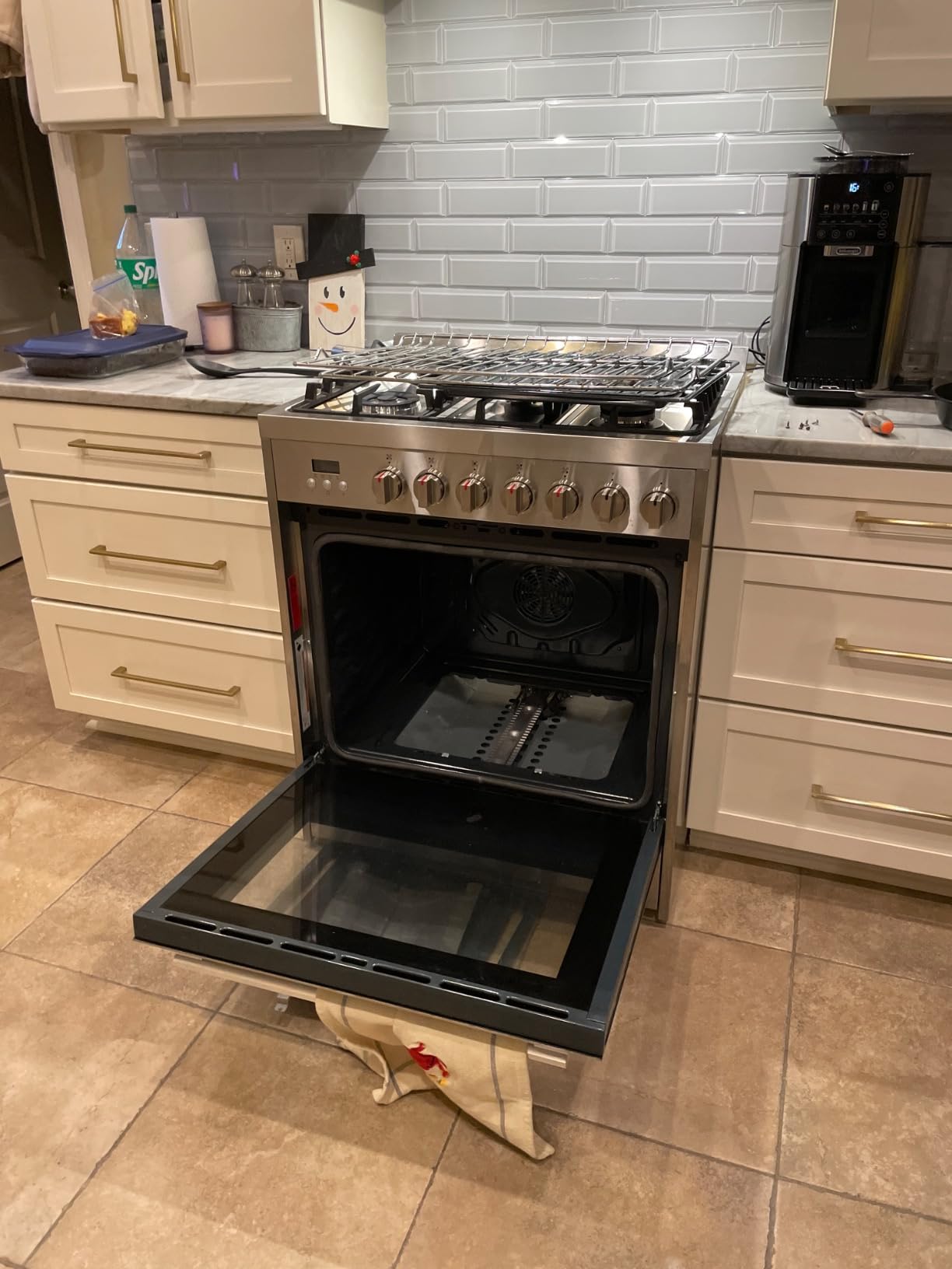 COSMO COS-305AGC 30 in. 5.0 cu. ft. Freestanding Single Oven Gas Range with 5 Burner Cooktop and Heavy Duty Cast Iron Grates in Stainless Steel Customer Review COSMO COS-305AGC 30 in. 5.0 cu. ft. Freestanding Single Oven Gas Range with 5 Burner Cooktop and Heavy Duty Cast Iron Grates in Stainless Steel - Customer Photo 3