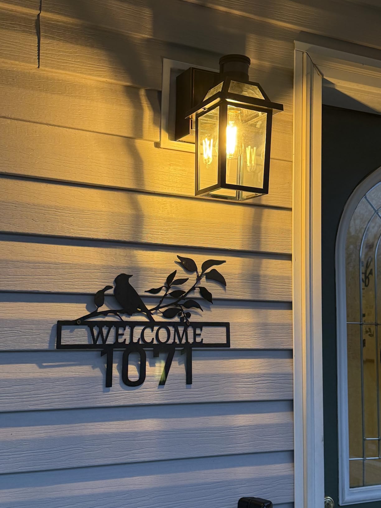 Porch Lights with GFCI Outlet, Dusk to Dawn Outdoor Lights with Outlet, 3 Lighting Modes Exterior Light Fixture Waterproof, Outside Lights for House Front Door Patio Garage - Customer Photo 2