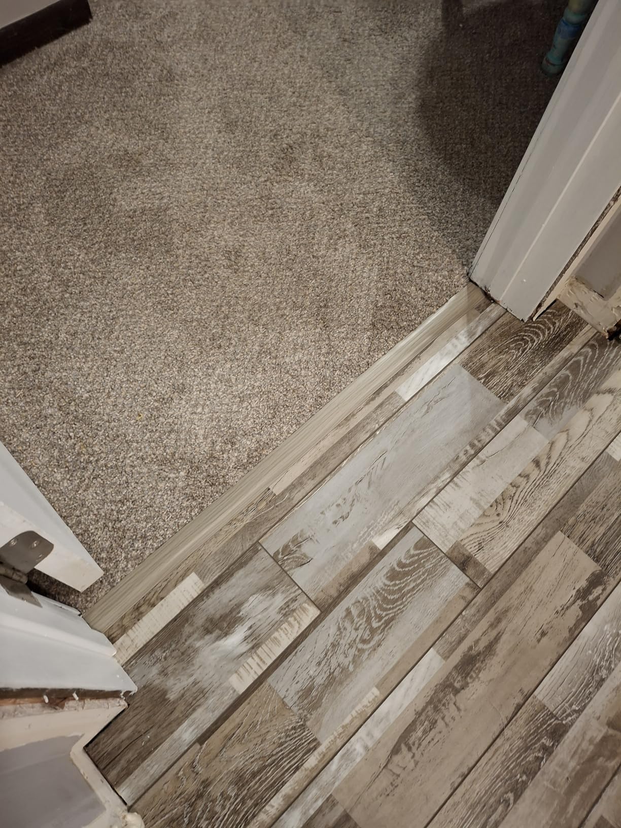 10Ft Carpet Floor Transition Strip, Self Adhesive Floor Edging Trim Strip, PVC Threshold Cover for Doorway, Floor Divider Strip Suitable for Threshold Height Less Than 5 mm - Gray Forest - Customer Photo 2