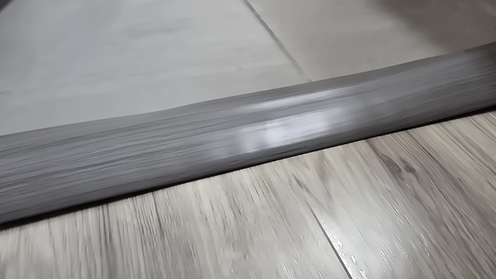 10Ft Carpet Floor Transition Strip, Self Adhesive Floor Edging Trim Strip, PVC Threshold Cover for Doorway, Floor Divider Strip Suitable for Threshold Height Less Than 5 mm - Gray Forest - Customer Photo 4