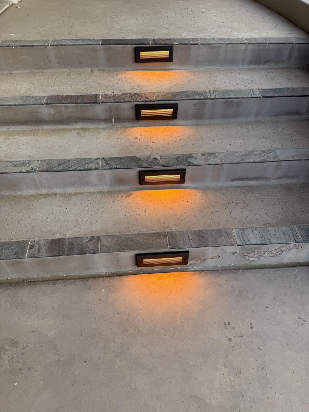 LEONLITE 5W/4W/3W Dimmable 5CCT Low Voltage LED Step Lights Outdoor, 9 Inch Exterior Step Lighting, 12-24V AC/DC Landscape Stair Riser Light, UL Listed, IP65, Oil Rubbed Bronze, Aluminum, Pack of 6 - Customer Photo 1