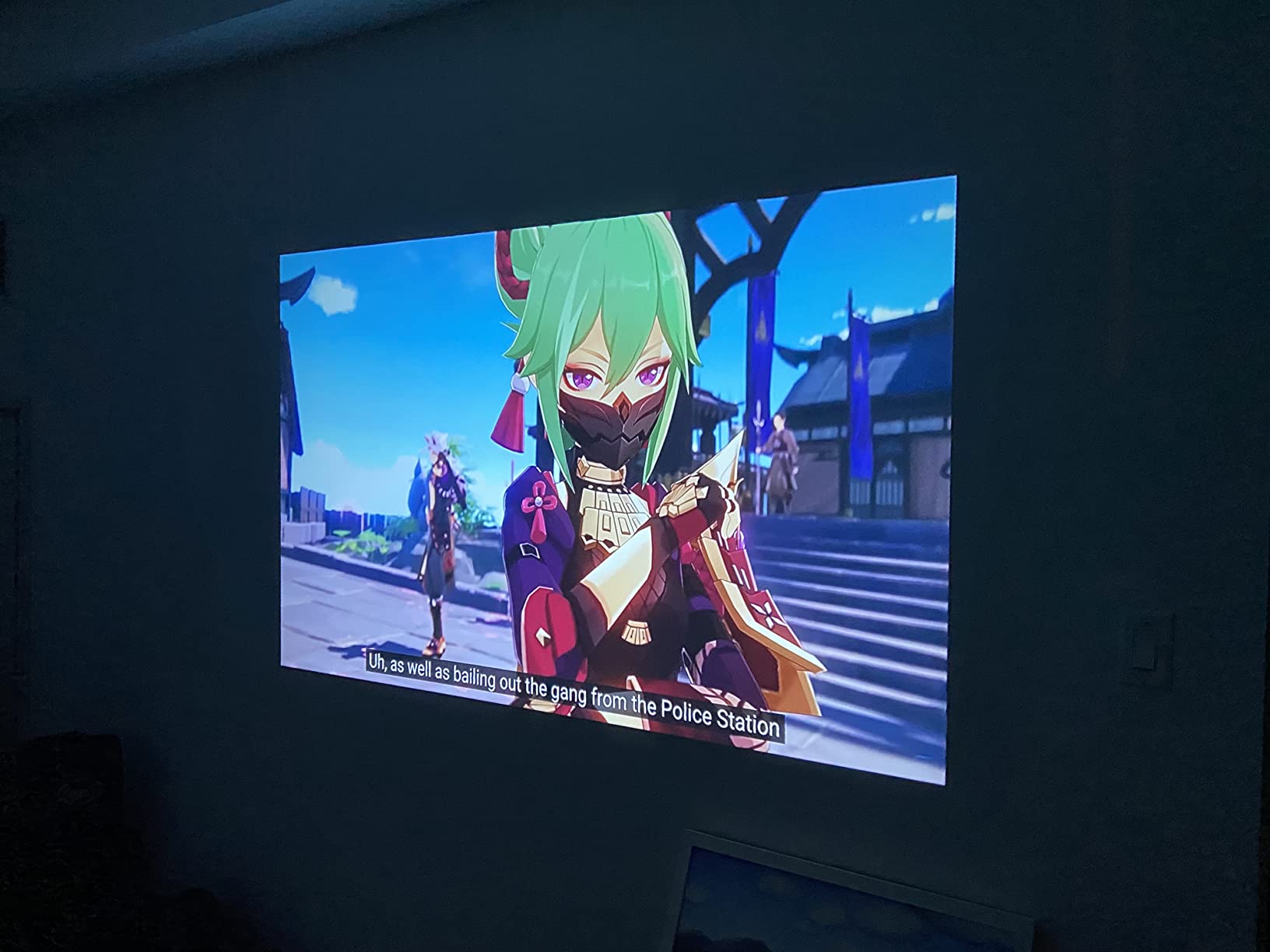 Projector 4K with WiFi and Bluetooth: Upgrade 650 ANSI Native 1080P Outdoor Projector, 4D/4P Keystone 450'' & 50% Zoom Sovboi Video Projector, SOI-Smart System Portable Projector for Outdoor/Home Use - Customer Photo 1