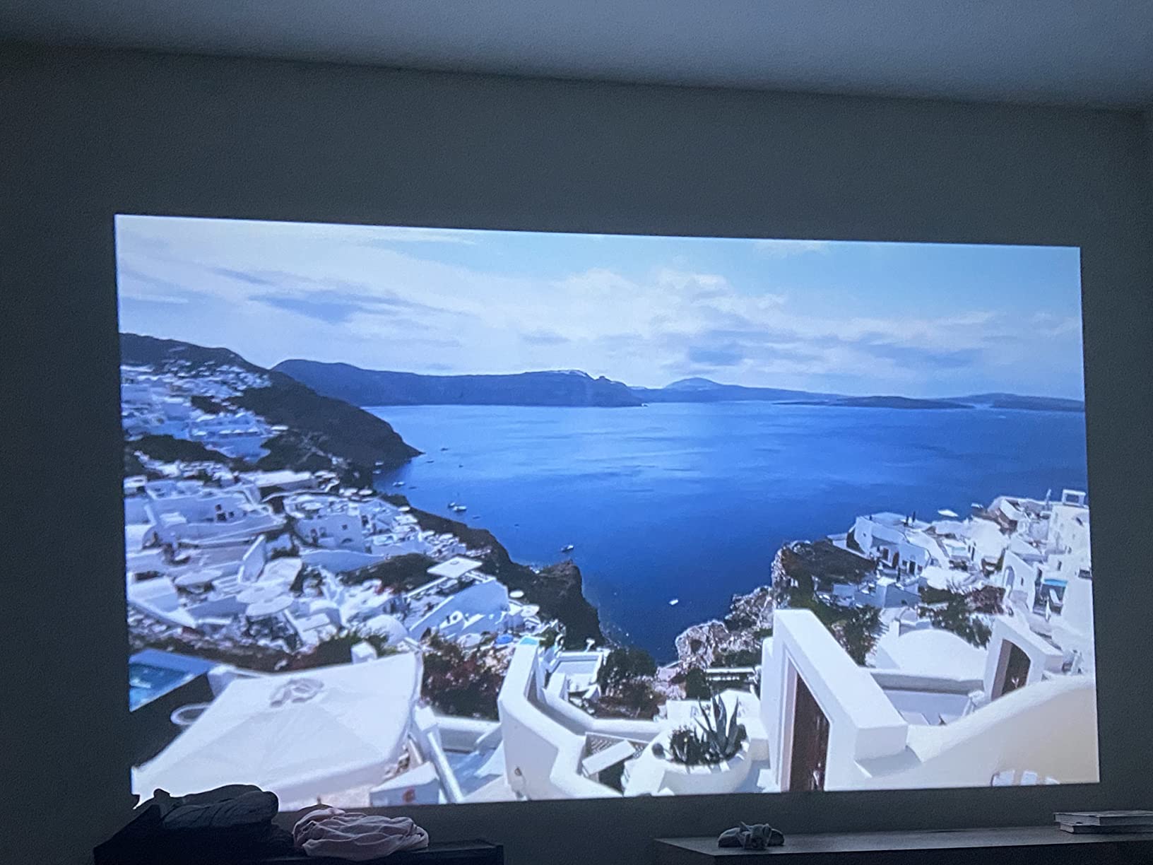 Projector 4K with WiFi and Bluetooth: Upgrade 650 ANSI Native 1080P Outdoor Projector, 4D/4P Keystone 450'' & 50% Zoom Sovboi Video Projector, SOI-Smart System Portable Projector for Outdoor/Home Use - Customer Photo 2