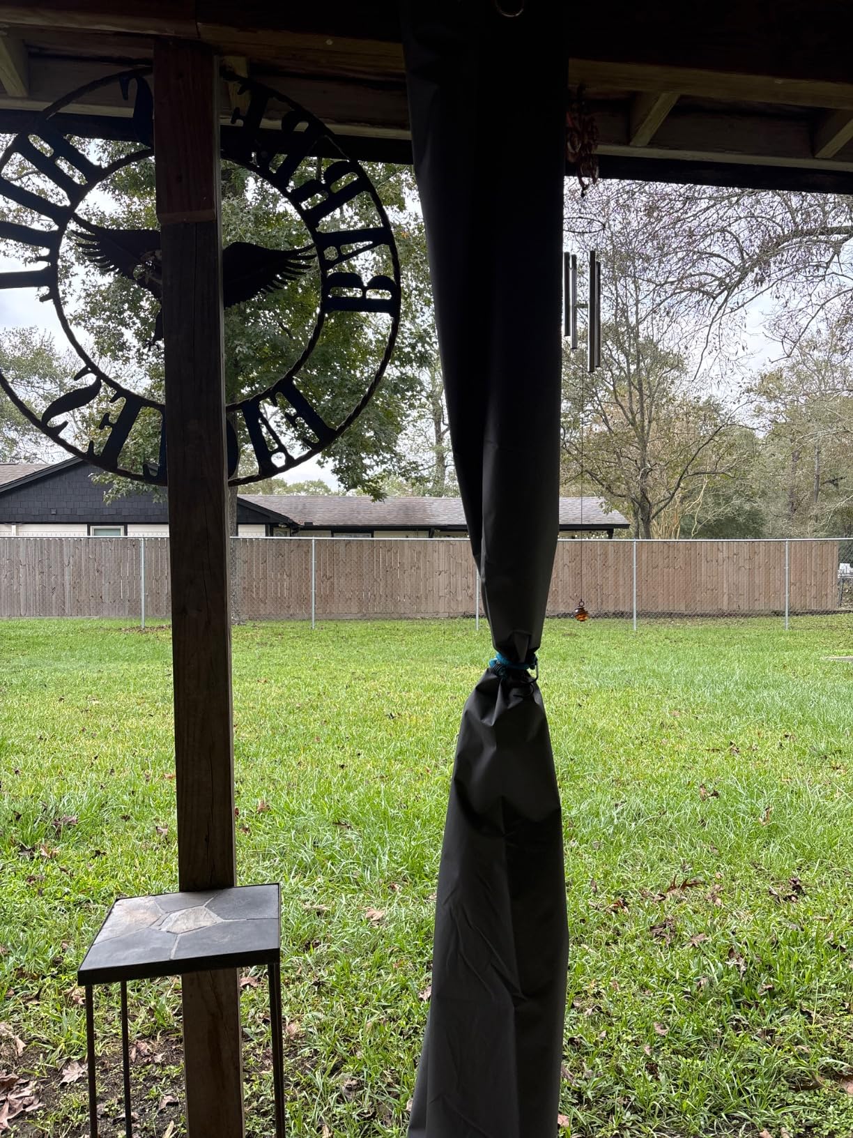 Easy-Going 100% Waterproof Outdoor Curtains Windproof Weatherproof Porch Curtains, Premium Thick Outdoor Privacy Grommet Top Panels for Patio, Gazebo and Pergola, 2 Panels, 54x84 inch, Dark Grey - Customer Photo 2