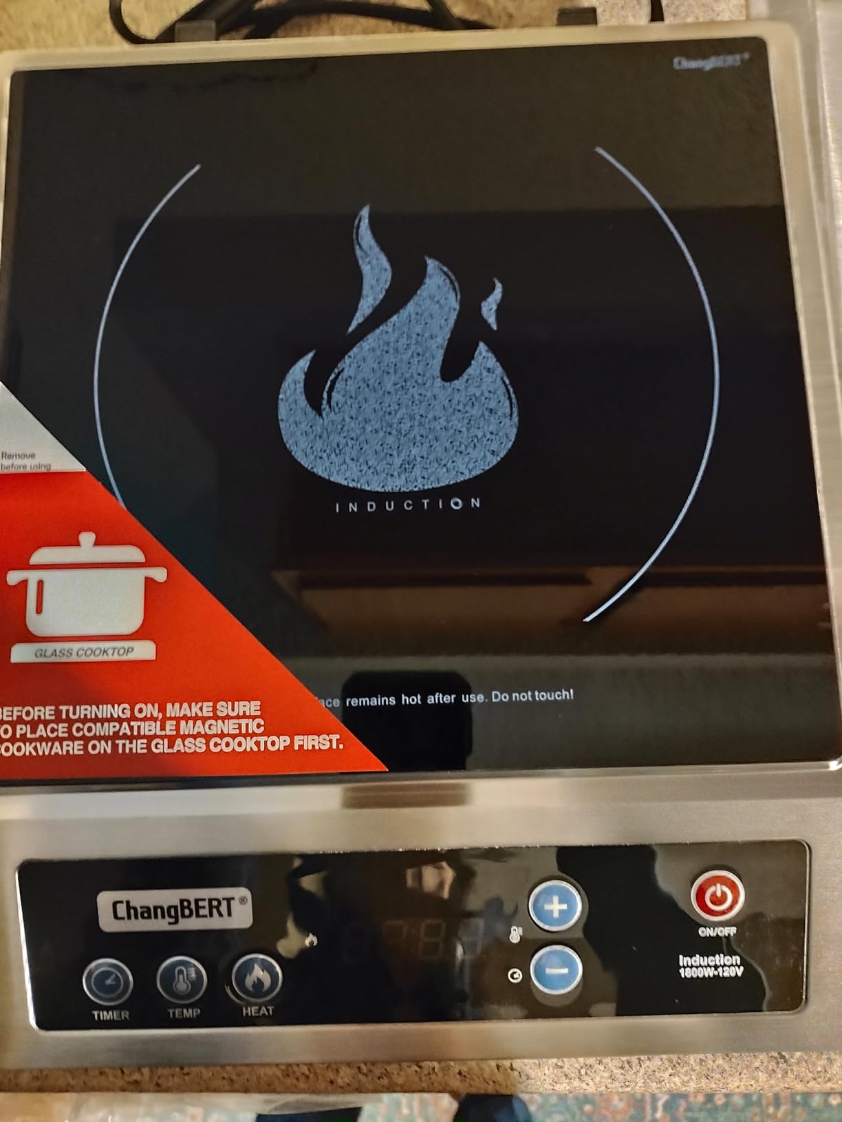 ChangBERT Induction Cooktop, Commercial Grade Portable Cooker, Large 8 ChangBERT Induction Cooktop, Commercial Grade Portable Cooker, Large 8