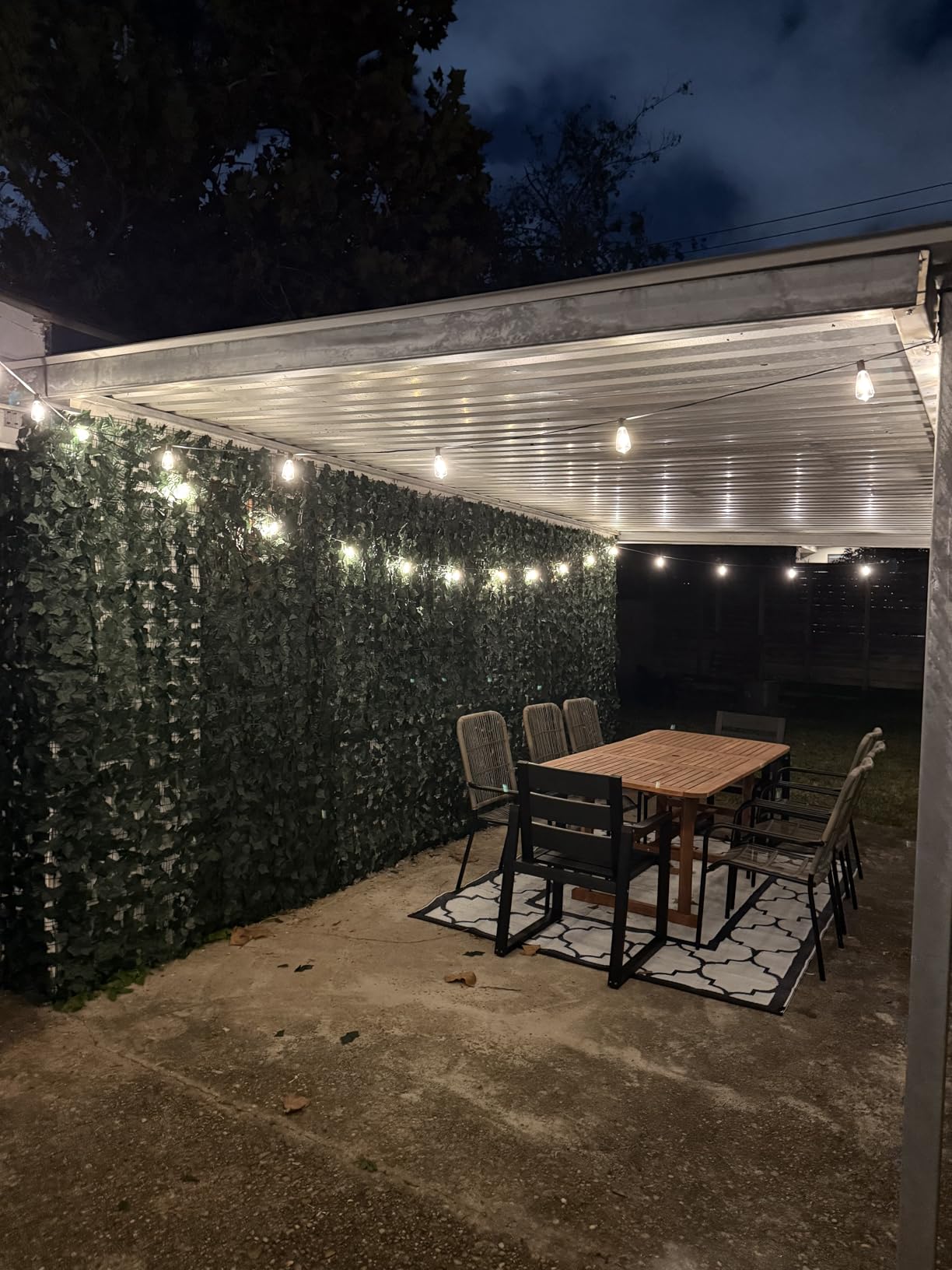Brightever LED Outdoor String Lights 100FT Patio Lights with 52 Shatterproof ST38 Vintage Edison Bulbs, Outside Hanging Light Waterproof for Porch, Deck, Garden, Backyard, Balcony, 2700K Dimmable - Customer Photo 2