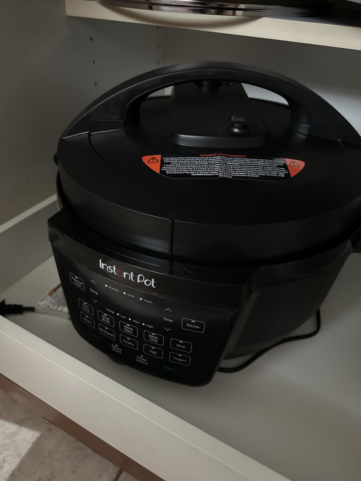 Instant Pot 6QT RIO 7-in-1 Multi-Cooker, Pressure Cooker, Slow cook, Sauté, Steam, Rice Maker, Yogurt, & Warmer, Black, 6 Quarts - Customer Photo 1