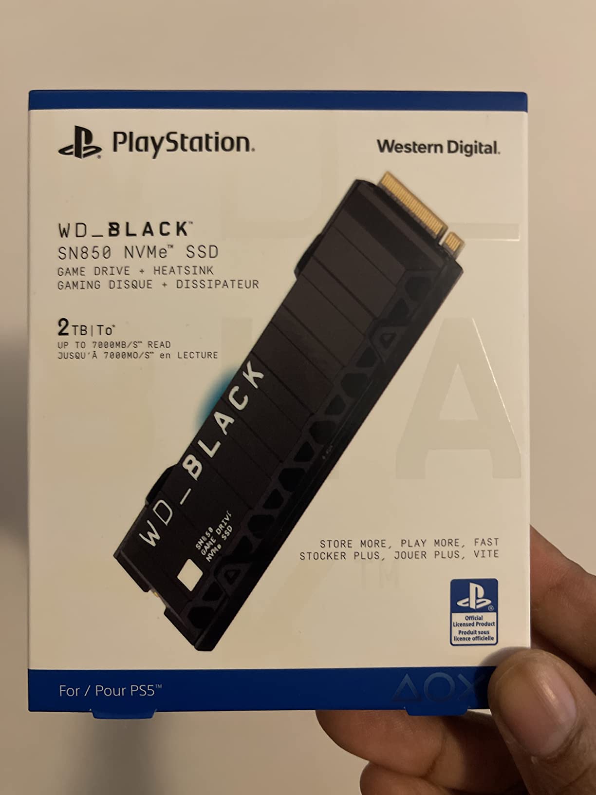 Western Digital 2TB SN850 NVMe SSD for PS5 Consoles Solid State Drive with Heatsink - Gen4 PCIe, M.2 2280, Up to 7,000 MB/s - WDBBKW0020BBK-WRSN - Customer Photo 2