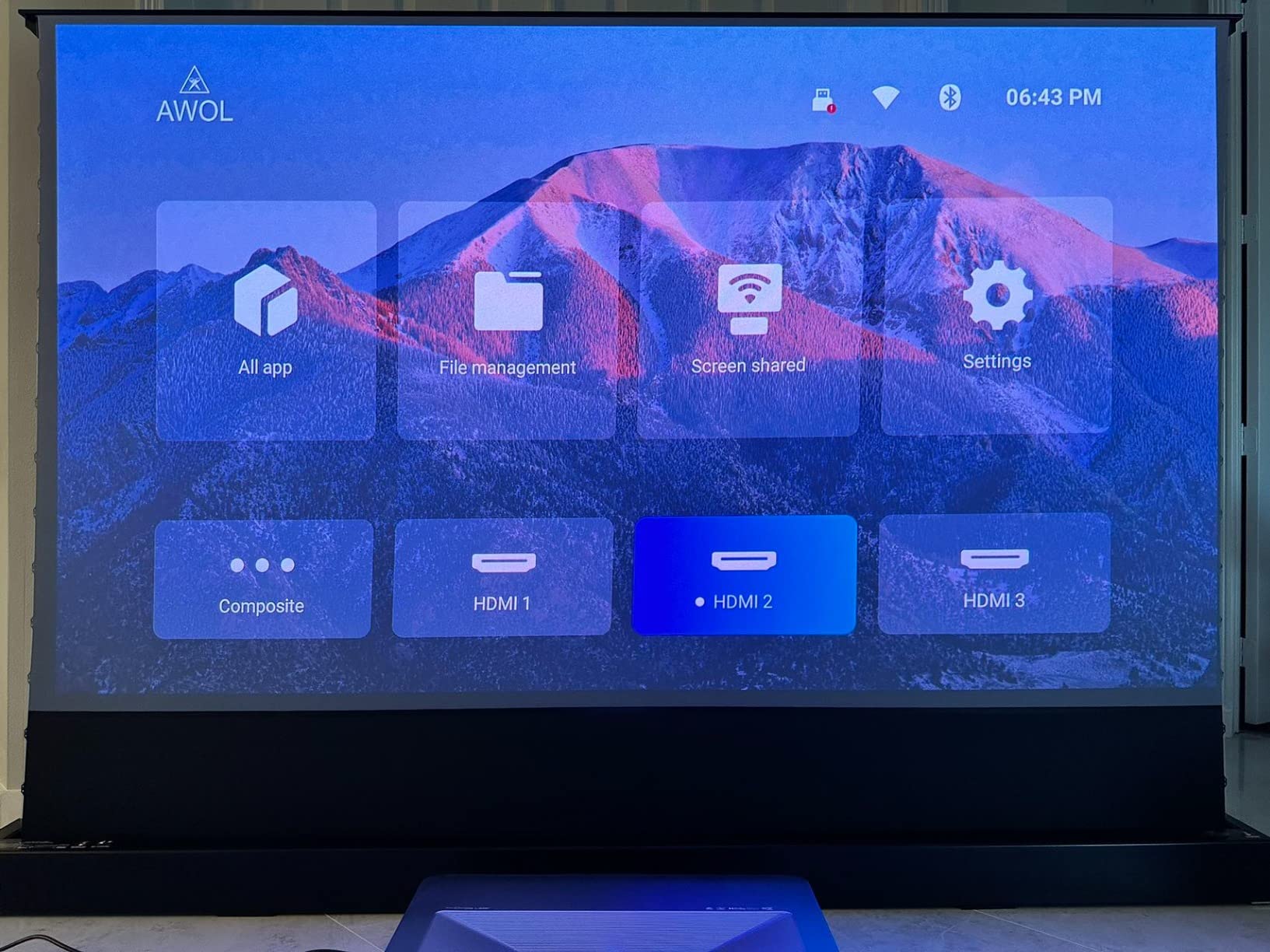 AWOL VISION LTV-2500 4K UHD Ultra Short Throw Triple Laser Projector with Dolby Vision & Atmos, Active 3D, 150