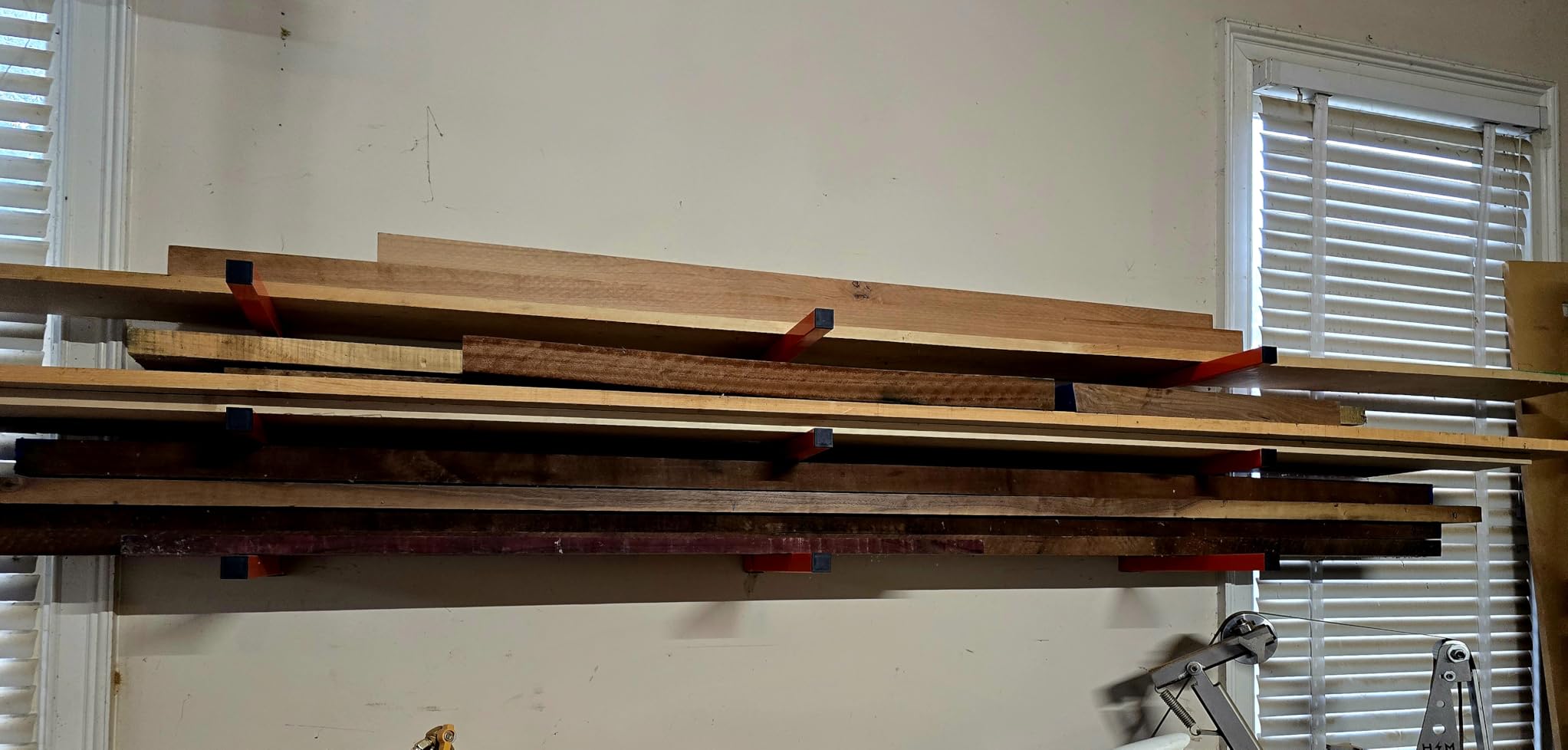 Ultrawall Wall Mount Wood Organizer and Lumber Storage Metal Rack with 3-Level - Indoor & Outdoor Use, 4 Pack Customer Review Ultrawall Wall Mount Wood Organizer and Lumber Storage Metal Rack with 3-Level - Indoor & Outdoor Use, 4 Pack - Customer Photo 1