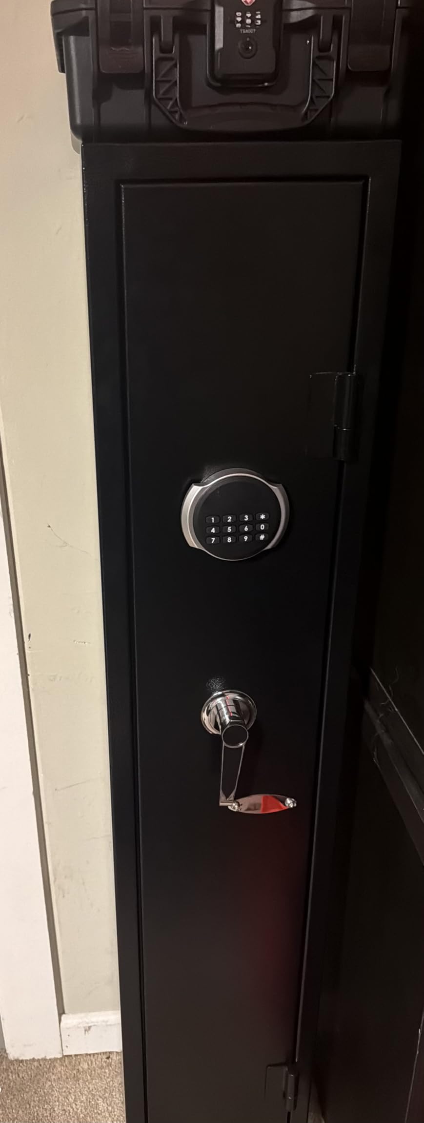 KAER 2-3 Gun Safe,Rifle Safe,Gun Safe for Rifles and Pistols,Gun Cabinet for Shotguns,Long Gun Cabinet for Shotguns with Removable Storage Shelf,LED Light,Quick Access Rifle Safes,Adjustable Shelves - Customer Photo 2