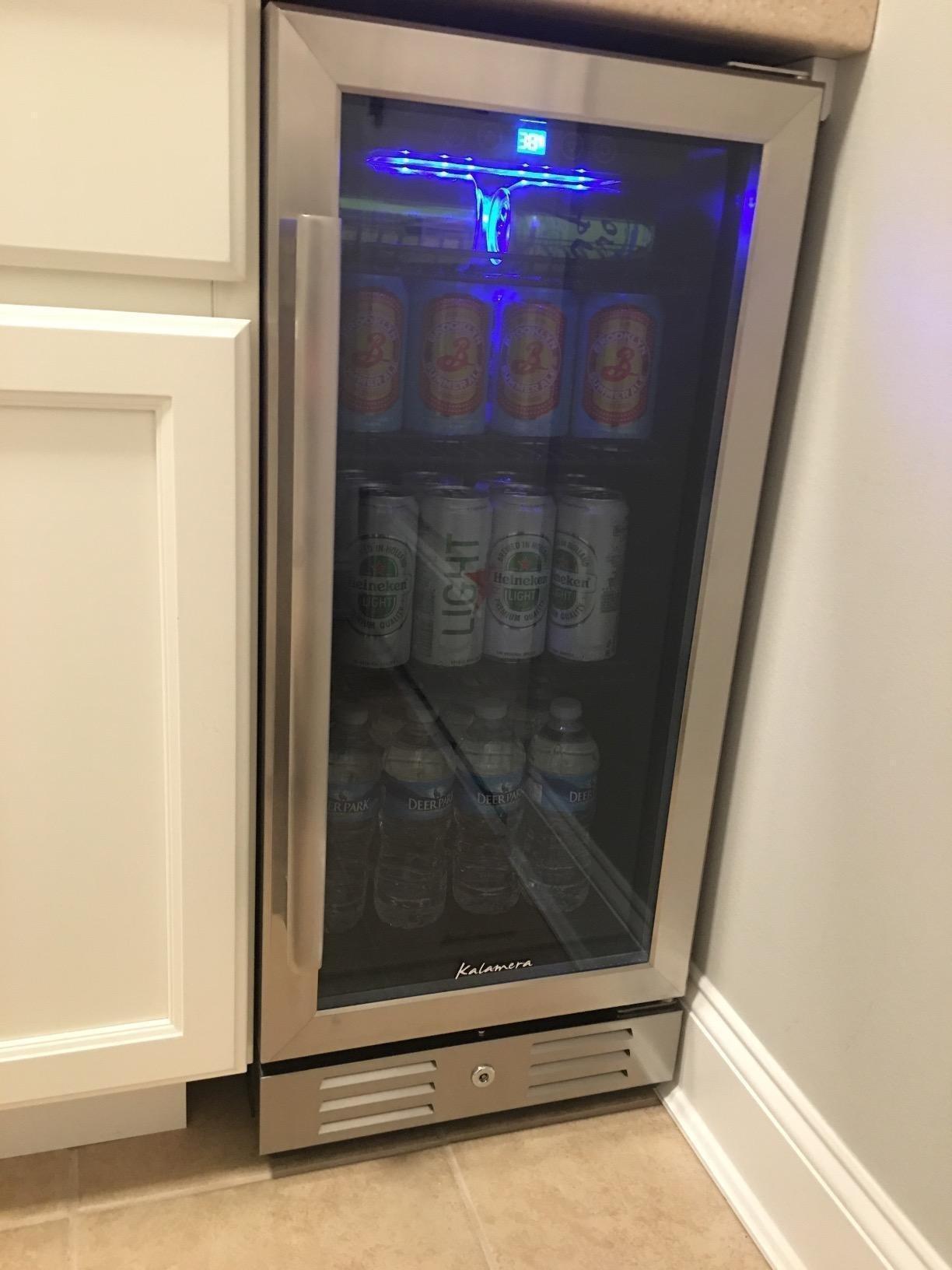 Kalamera 24 inch Wine Cooler, 37 Bottle - Dual Zone Built-in or Freestanding Fridge with Stainless Steel Reversible Glass Door, for Home, Kitchen or Office Customer Review Kalamera 24 inch Wine Cooler, 37 Bottle - Dual Zone Built-in or Freestanding Fridge with Stainless Steel Reversible Glass Door, for Home, Kitchen or Office - Customer Photo 1