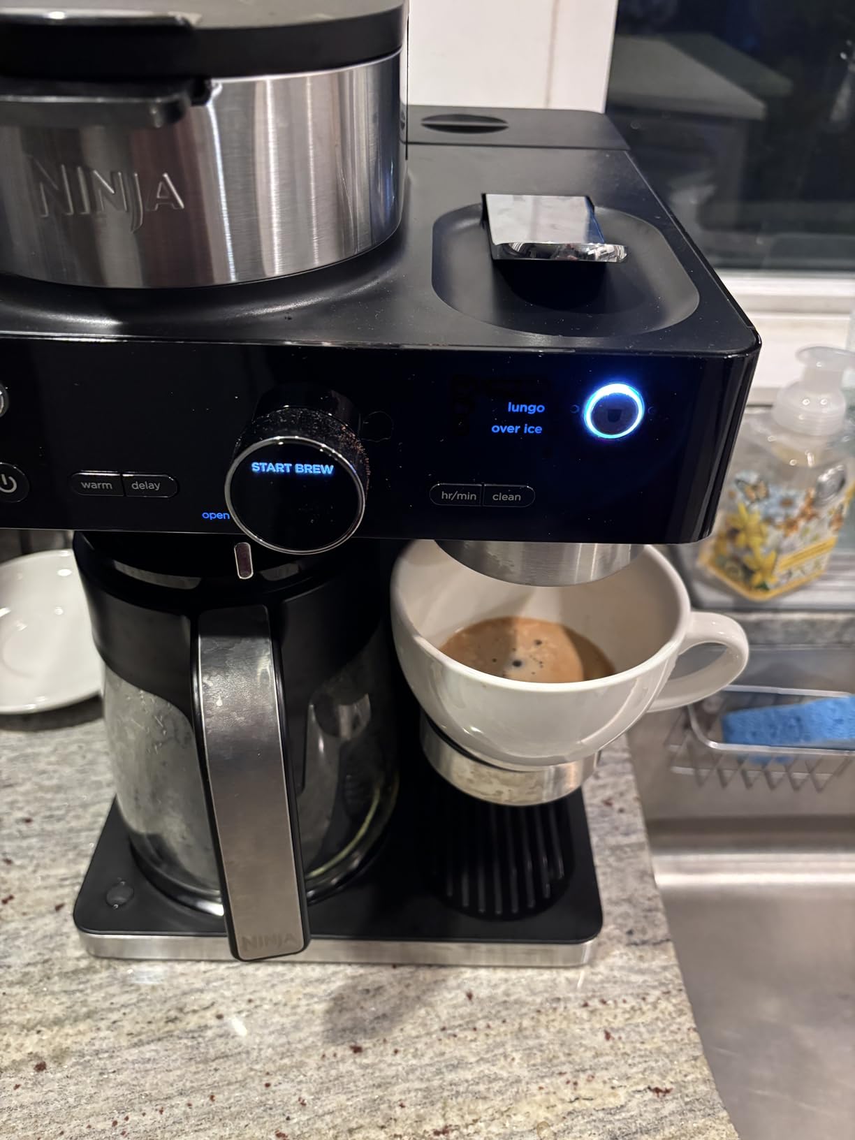 Ninja Espresso & Coffee Maker & Barista System, 3 Espresso Brew Styles, Single-Serve Coffee & Nespresso Capsule Compatible, Built-in Frother, Espresso, Cappuccino & Latte Maker, Black, CFN601 - Customer Photo 2