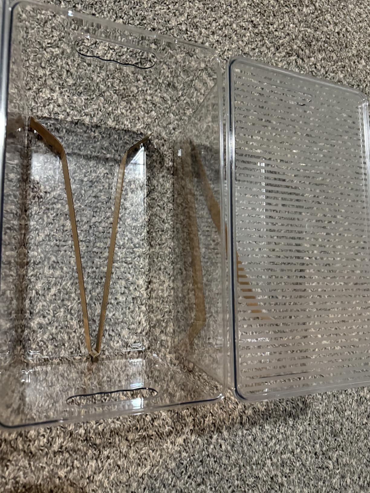 Vtopmart 6 Pack Clear Stackable Storage Bins with Lids, Large Plastic Containers with Handle for Pantry Organizer and Storage,Perfect for Bathroom,Cabinet,Kitchen,Fridge,Closet Organization - Customer Photo 1