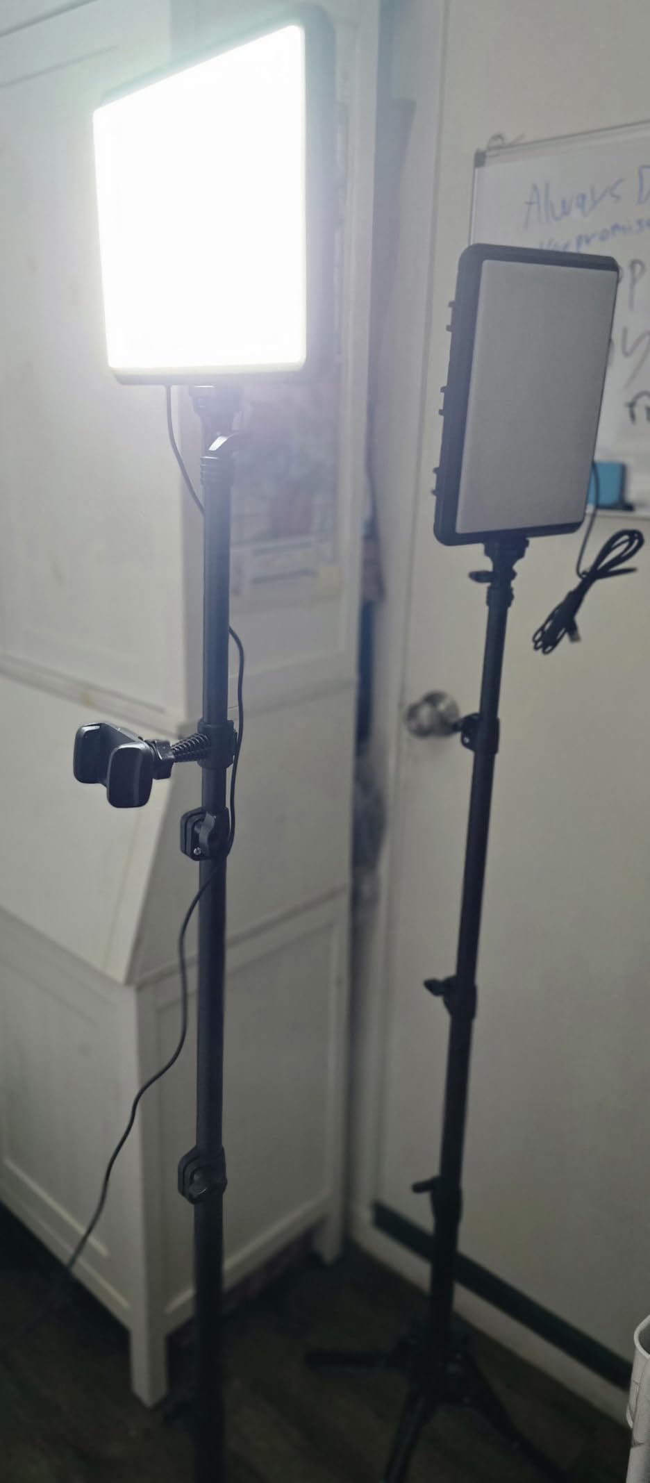 2-Pack LED Video Light Kit, NiceVeedi Studio Light, 2800-6500K Dimmable Photography Lighting Kit with Tripod Stand&Phone Holder, 73