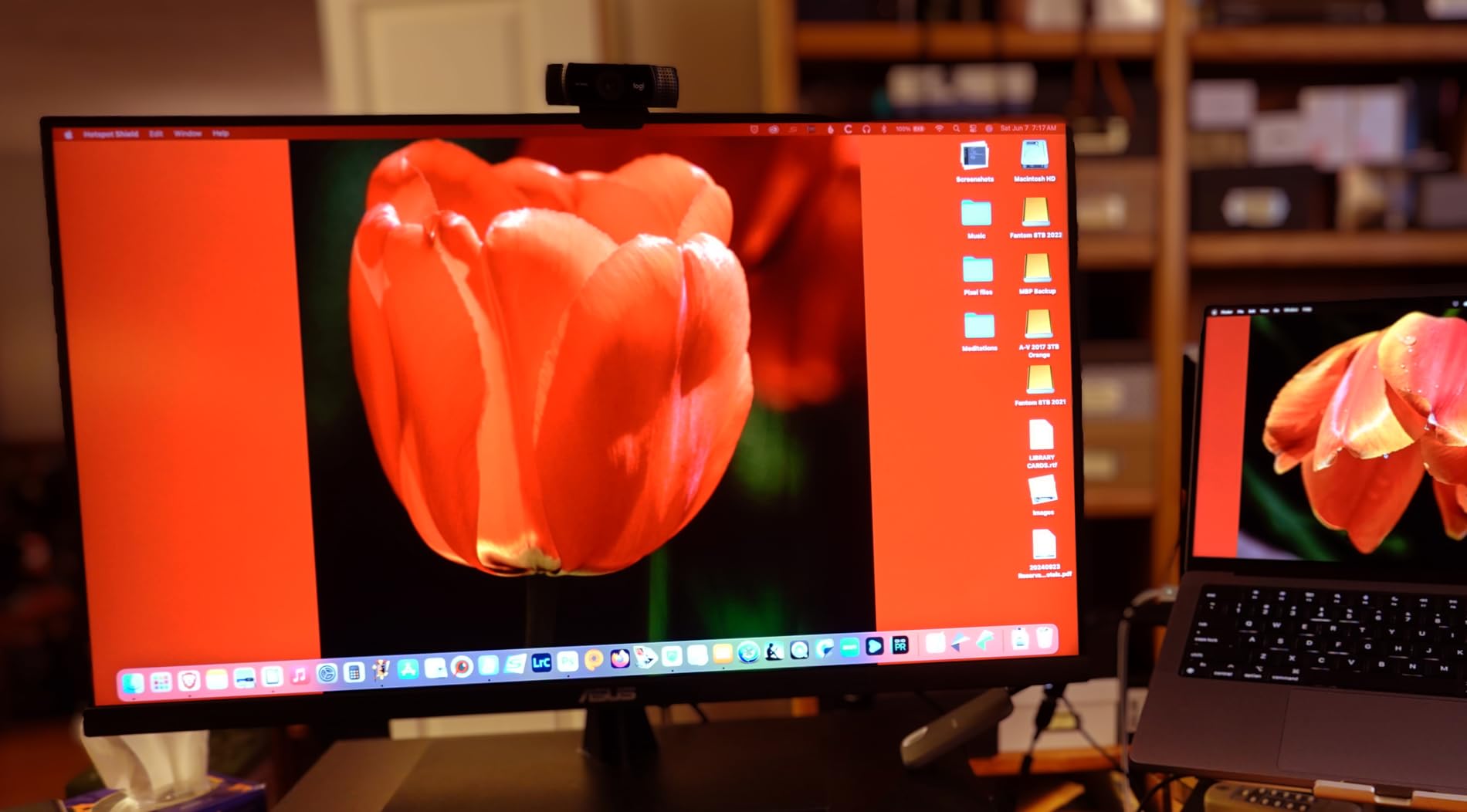 ASUS 23.8 1080P Docking Monitor (VA24ECPSN) - Full HD, IPS, 75Hz, Adaptive-Sync, Speakers, Eye Care, Low Blue Light, Flicker Free, USB-C, RJ45, HDMI, Frameless, Height Adjustment, VESA Wall Mountable - Customer Photo 1