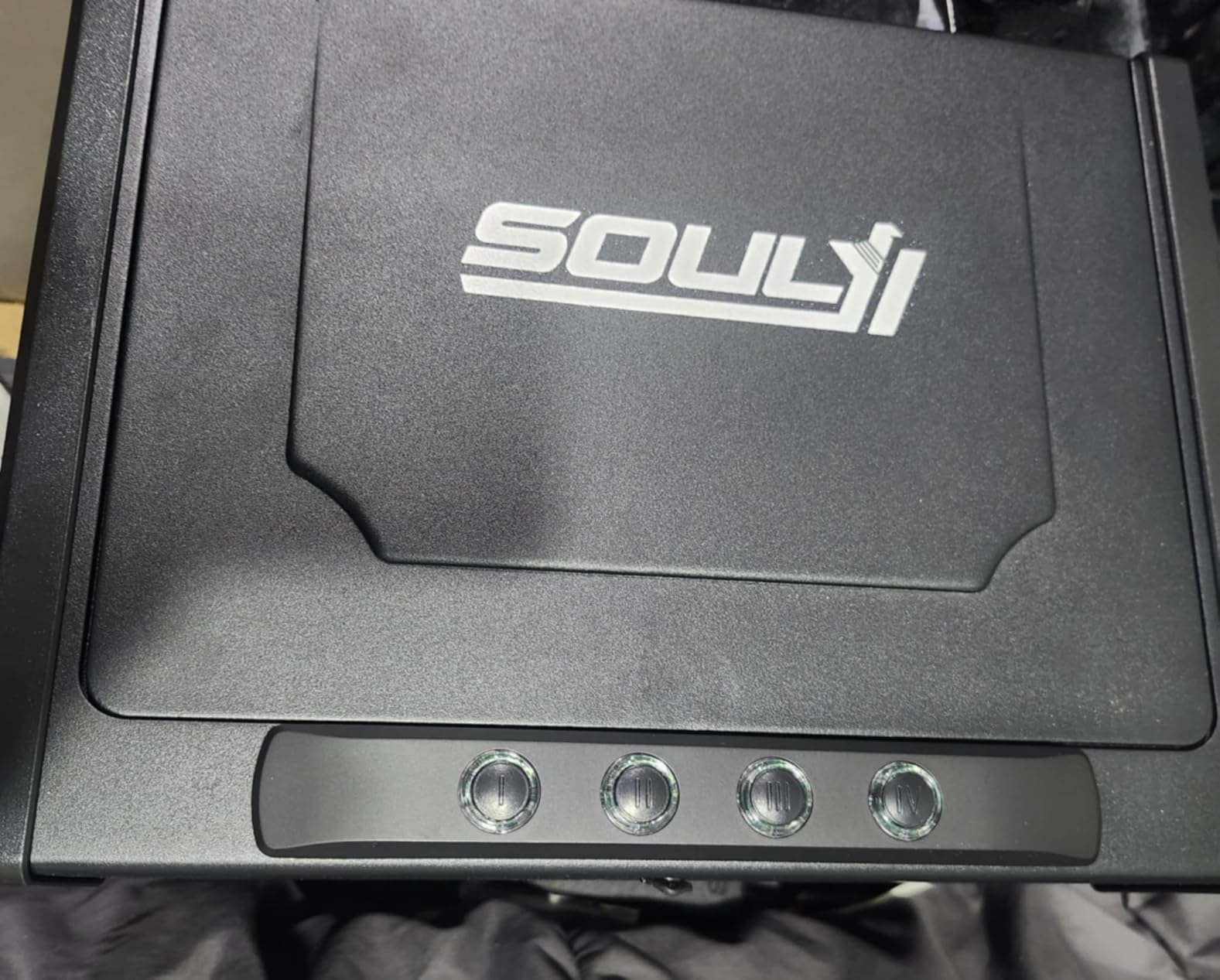 SOULYI Digital Gun Safe for 3 Pistols Safe DOJ Certified with 3 Quick Access Handgun Safe, Keypad Matt Black Bedside Firearm Safety Car Safe Hardened Steel Lock Box - Customer Photo 1