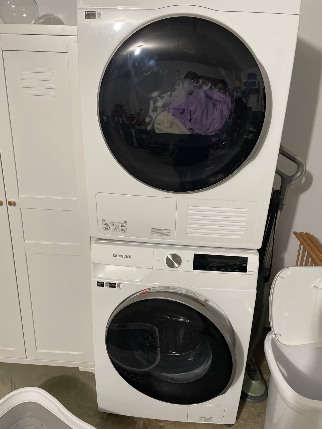 Samsung 2.5 Cu Ft Compact Front Load Washer, Stackable for Small Spaces, 40 Minute Super Speed Washing Machine, Steam Wash Clothes, Self Cleaning, Energy Star Certified, WW25B6900AW/A2, White - Customer Photo 1