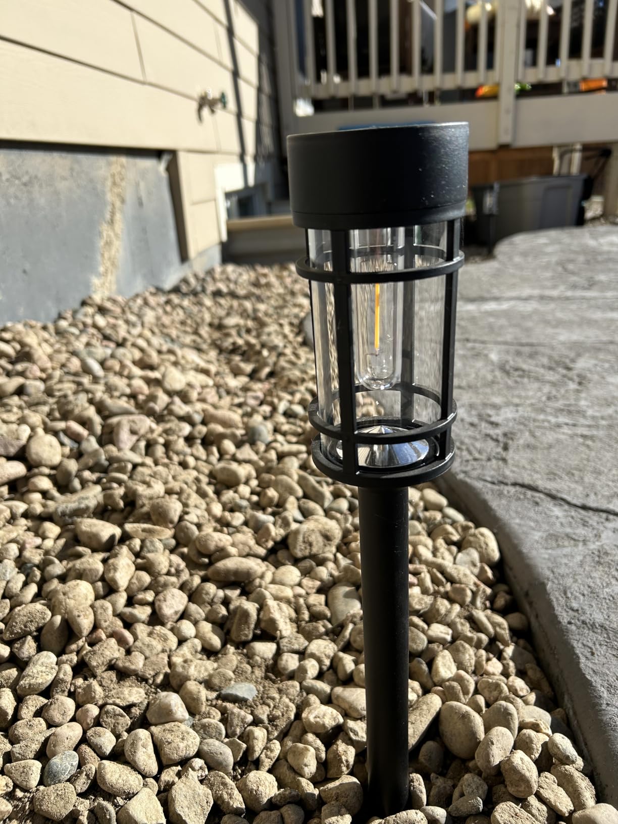 Mancra Solar Pathway Lights, 8 Pack LED Solar Lights Outdoor Waterproof, Glass Metal Garden Lighting for Yard Path Landscape Lawn Walkway Driveway, 3000K - Customer Photo 1