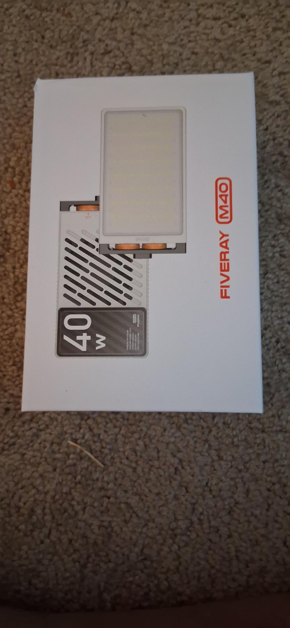 ZHIYUN FIVERAY M40 Video Light [Official], 40W Portable Camera Light, 14000 Lux, CRI/TLCI 96+ 2700-6200K, 320g LED Panel DSLR Photography Lighting, Lighting Setup for YouTube, TikTok - Customer Photo 1