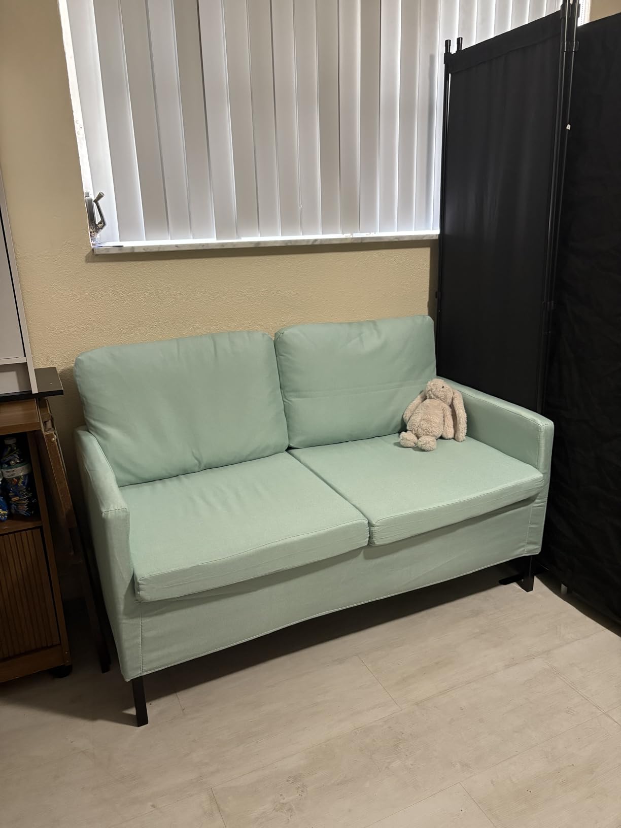 TYBOATLE Linen Fabric Modern Small Loveseat Sofa Couch for Living Room, 51