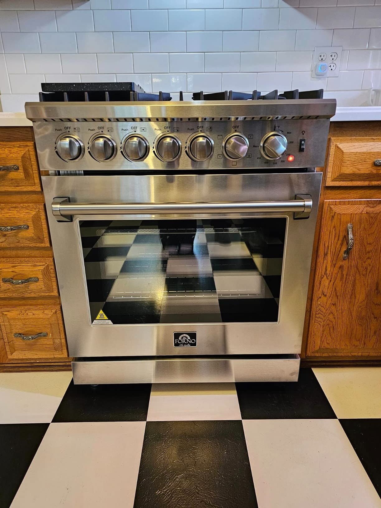 FORNO Lazio Dual Fuel 30″ Inch. Gas Range Electric Oven Freestanding 5 Sealed Burners 69,500 BTU Stove-Top Output, Electric Oven Includes Air Fryer and Griddle - Customer Photo 1