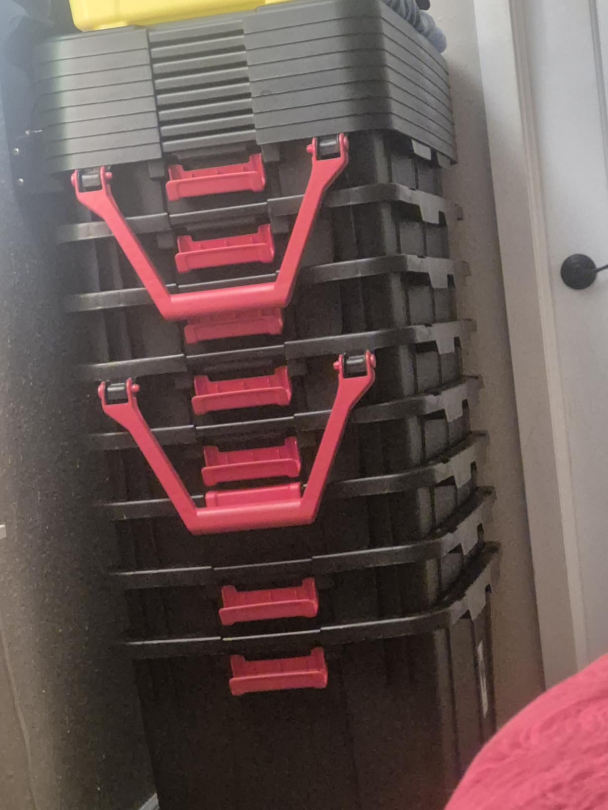 Sterilite 4-Pack Industrial Tote, Heavy-Duty Storage Bins w/Lids and Wheels, 40 Gallon - Stackable Organizing Containers for Home, Garage, Office, and Basement - Customer Photo 1