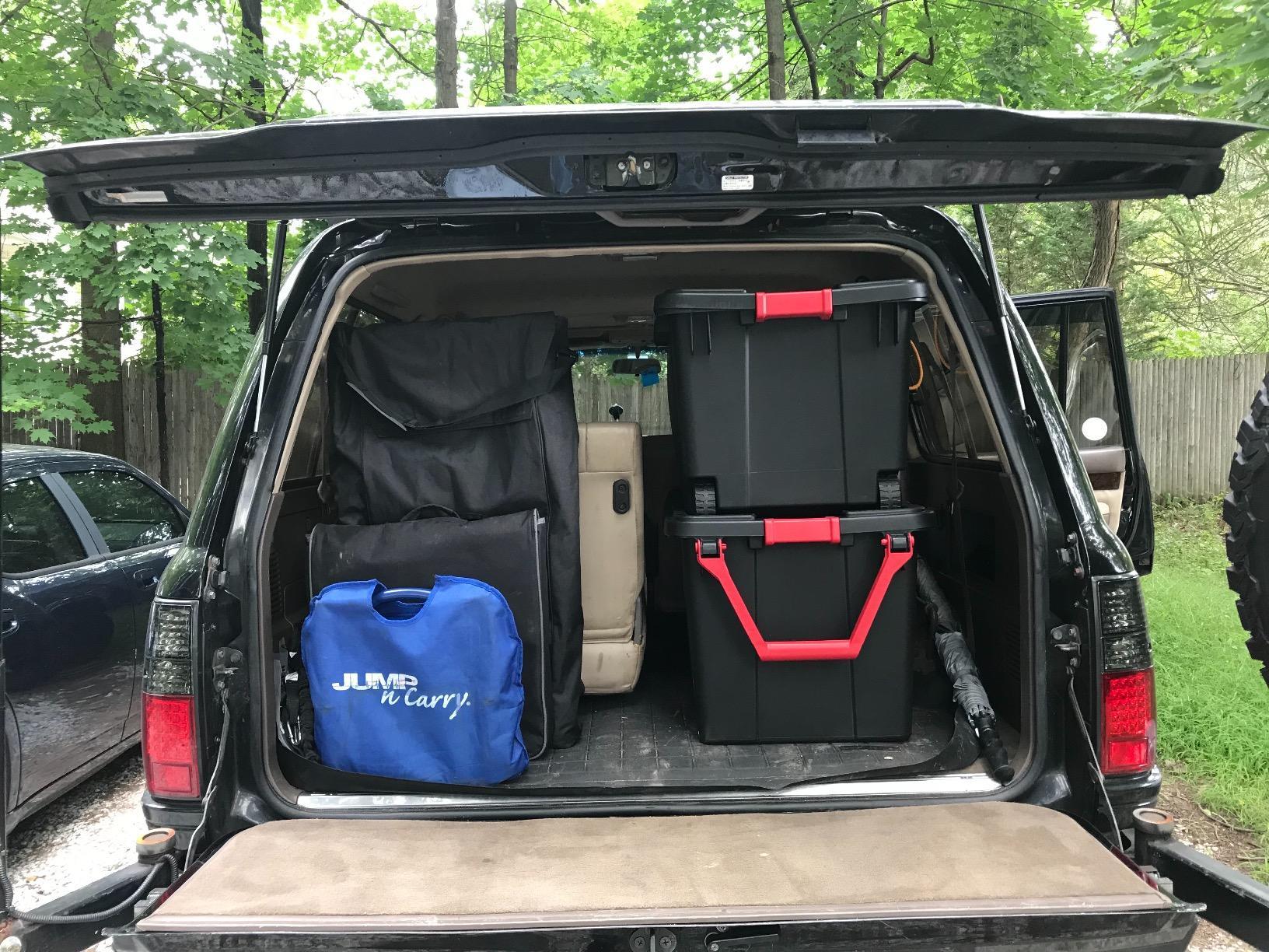 Sterilite 4-Pack Industrial Tote, Heavy-Duty Storage Bins w/Lids and Wheels, 40 Gallon - Stackable Organizing Containers for Home, Garage, Office, and Basement - Customer Photo 2