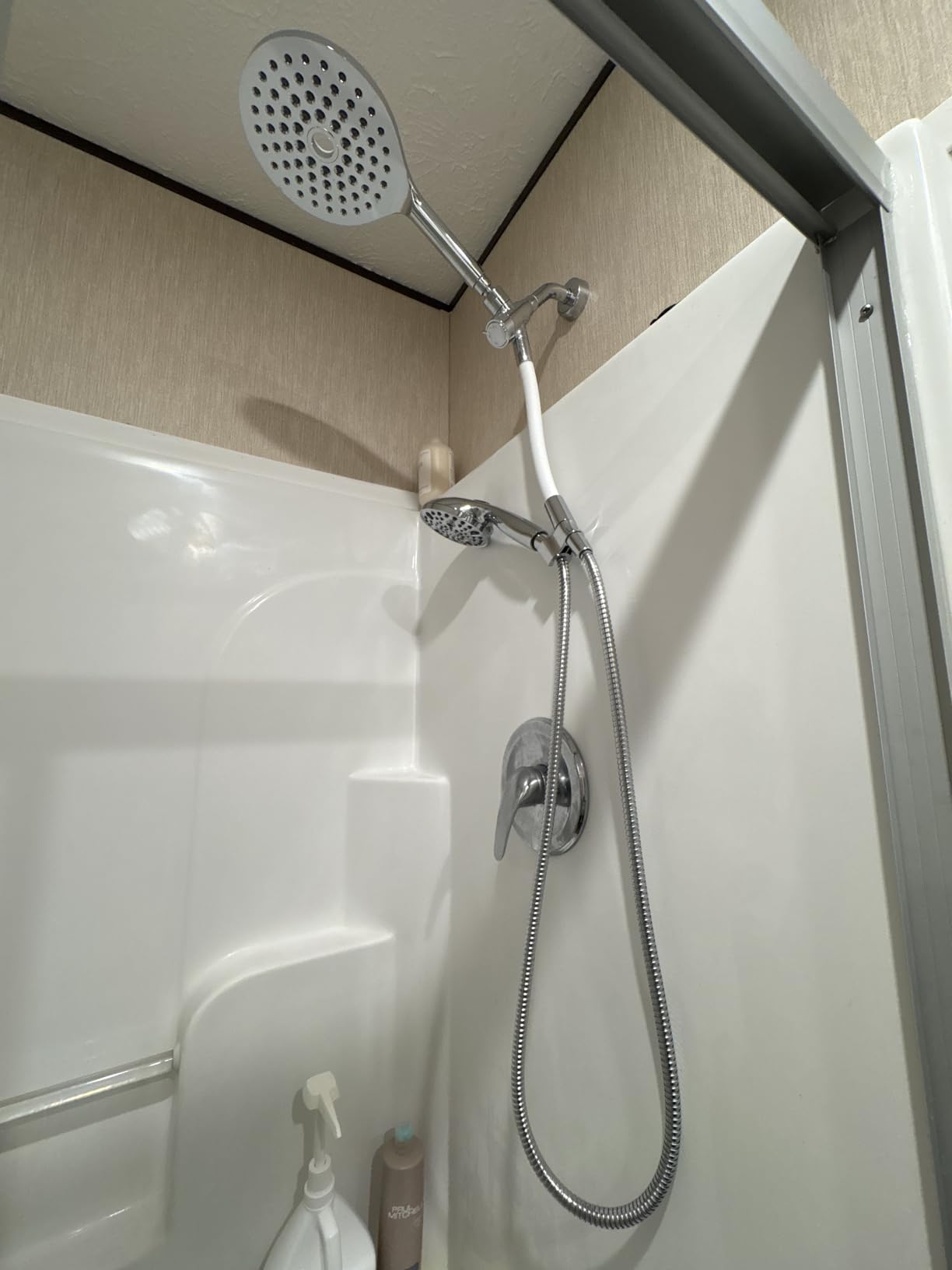 MakeFit Dual Handheld Shower Head Combo, 2-in-1 Rain Shower Heads System 8 Inch Rainfall Shower Head and 10 Modes High Pressure Hand Held Showerhead with Built-in Power Wash - Customer Photo 1