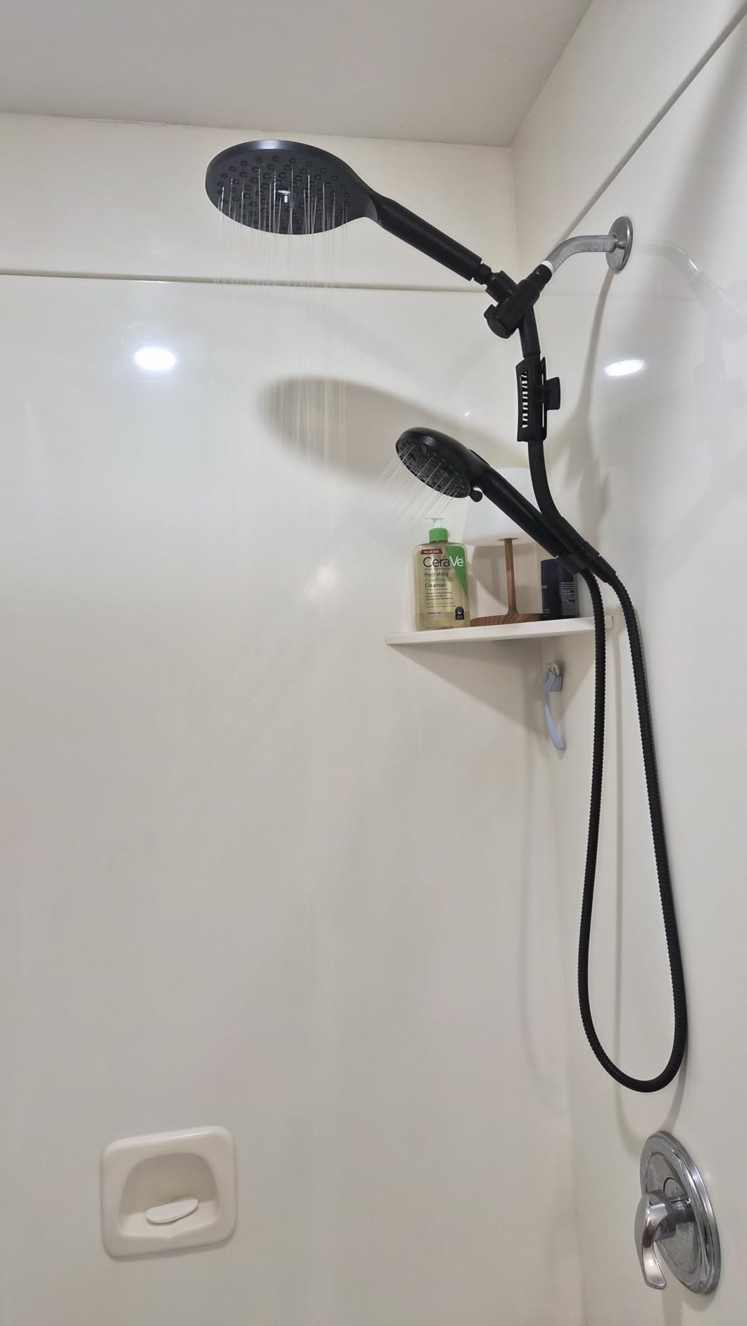 MakeFit Dual Handheld Shower Head Combo, 2-in-1 Rain Shower Heads System 8 Inch Rainfall Shower Head and 10 Modes High Pressure Hand Held Showerhead with Built-in Power Wash - Customer Photo 2