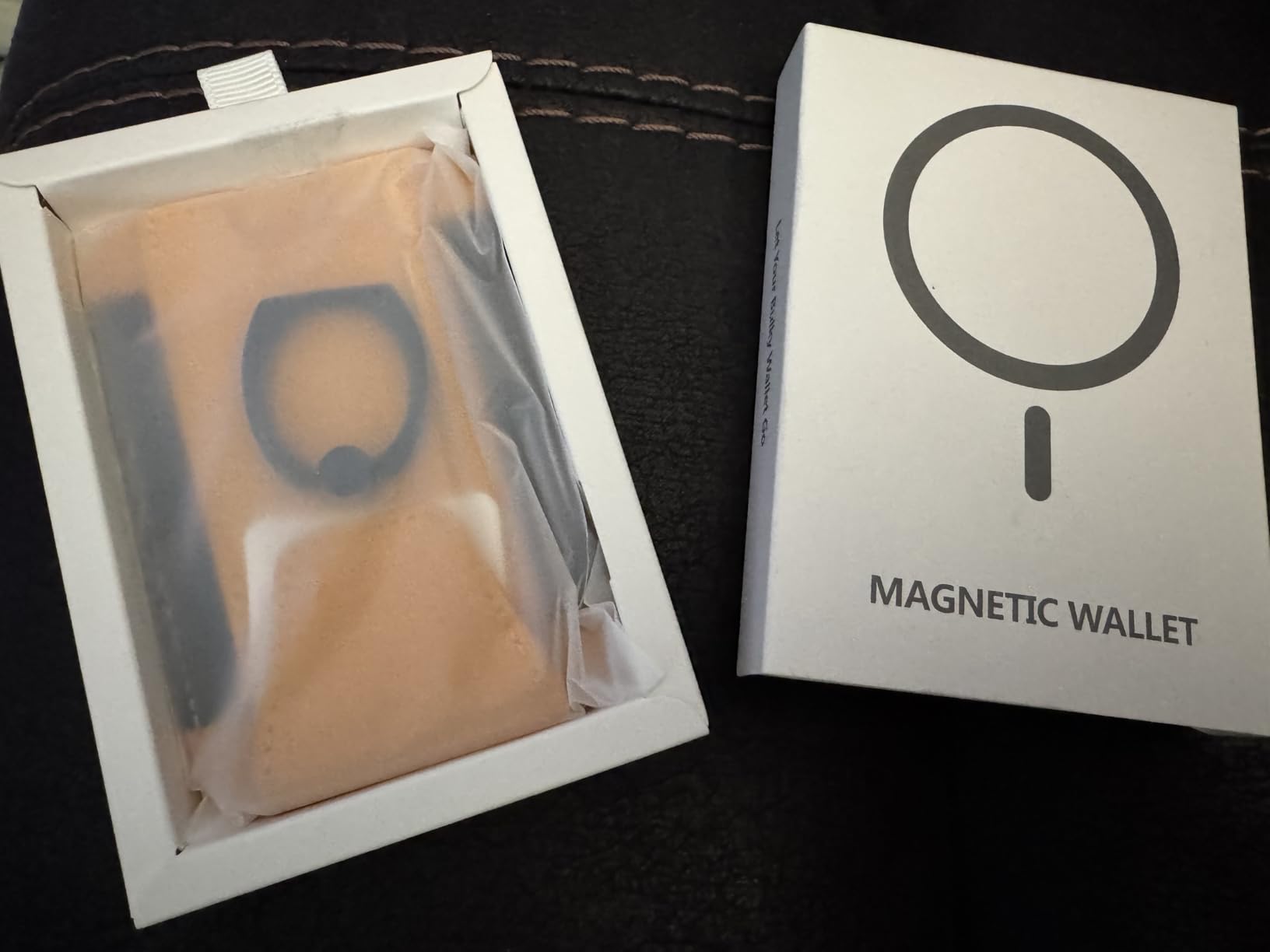 For Magsafe Wallet with Grip, 6-Card Holder, Stronger Magnetic Card Wallet Holder for iPhone 17/16/15, iPhone 14/13/12 Series, Leather Magnetic Phone Wallet with Privacy Flap, RFID Blocking, Black - Customer Photo 2