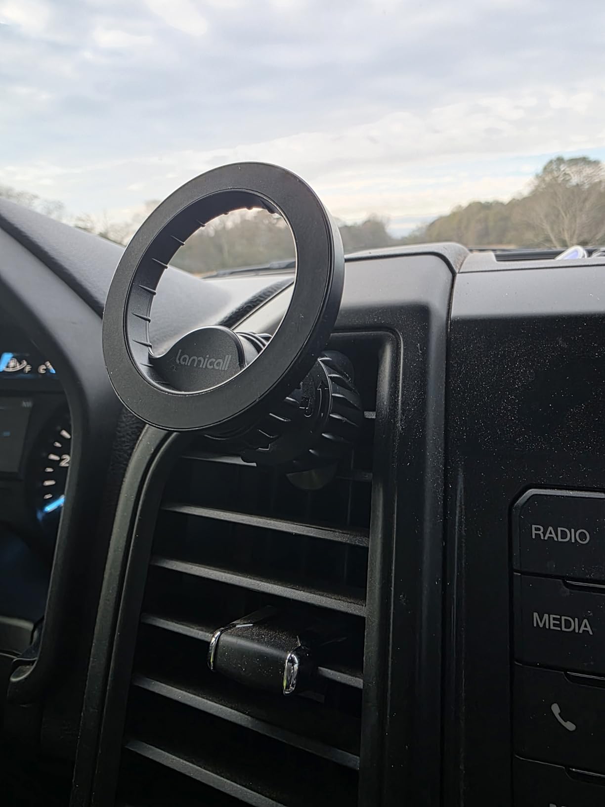 Lamicall for MagSafe Car Mount - [20 Super Magnets] Magnetic Car Phone Mount, Air Vent Phone Holder Car, Hands Free Cell Phone Holder Clip Car Accessories fit iPhone 17 16 15 14 13 Pro Plus Max - Customer Photo 1