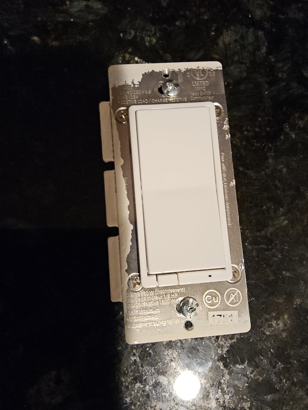 Enbrighten Z-Wave In-Wall Smart Light Switch with QuickFit and SimpleWire, Works with Google Assistant, Alexa, & SmartThings, Z-Wave Hub Required, Smart Home, 700 Series, 58433 - Customer Photo 2