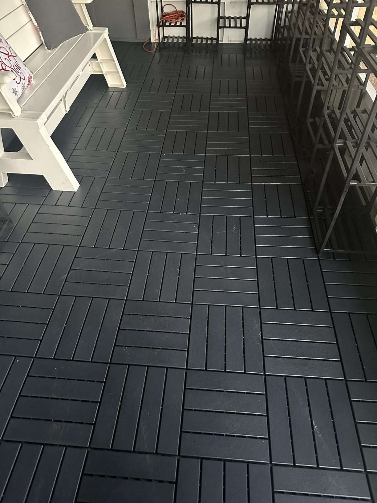 60 sq. ft Plastic Interlocking Deck Tiles,60 PCS Patio Deck Tiles,12