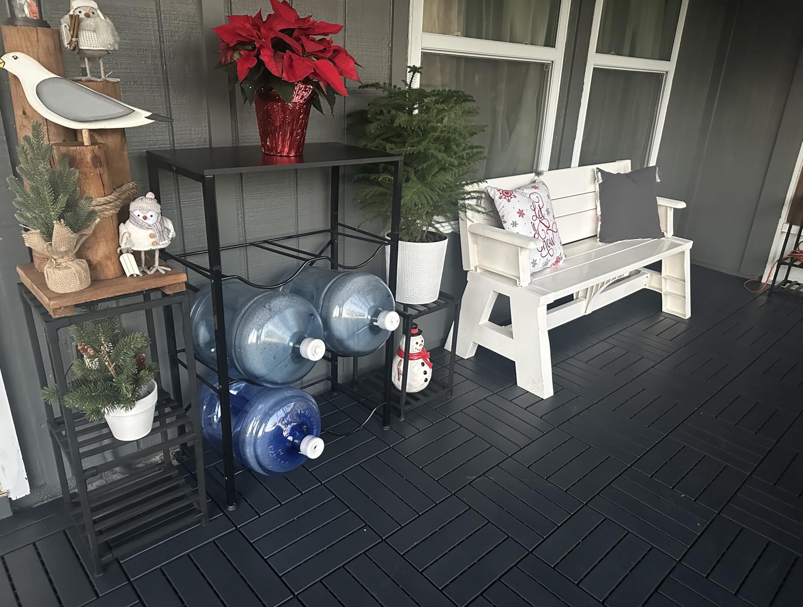 60 sq. ft Plastic Interlocking Deck Tiles,60 PCS Patio Deck Tiles,12