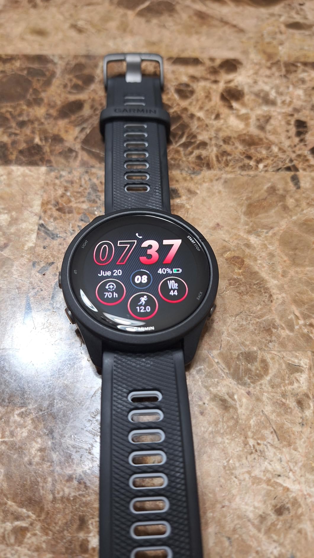 Garmin Forerunner 265 Running Smartwatch, Colorful AMOLED Display, Training Metrics and Recovery Insights, Black and Powder Gray - Customer Photo 1