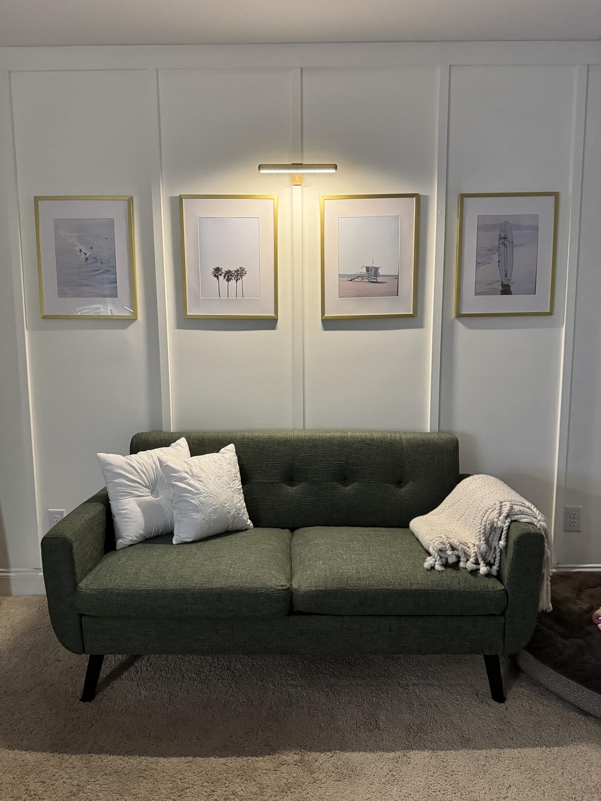 Tbfit Accent Chair, Reading Chair for Living Room & Bedroom, Mid Century Modern Arm Chair, Button Tufted Upholstered Accent Chairs Sofa with Solid Wood Frame, Grey - Customer Photo 1