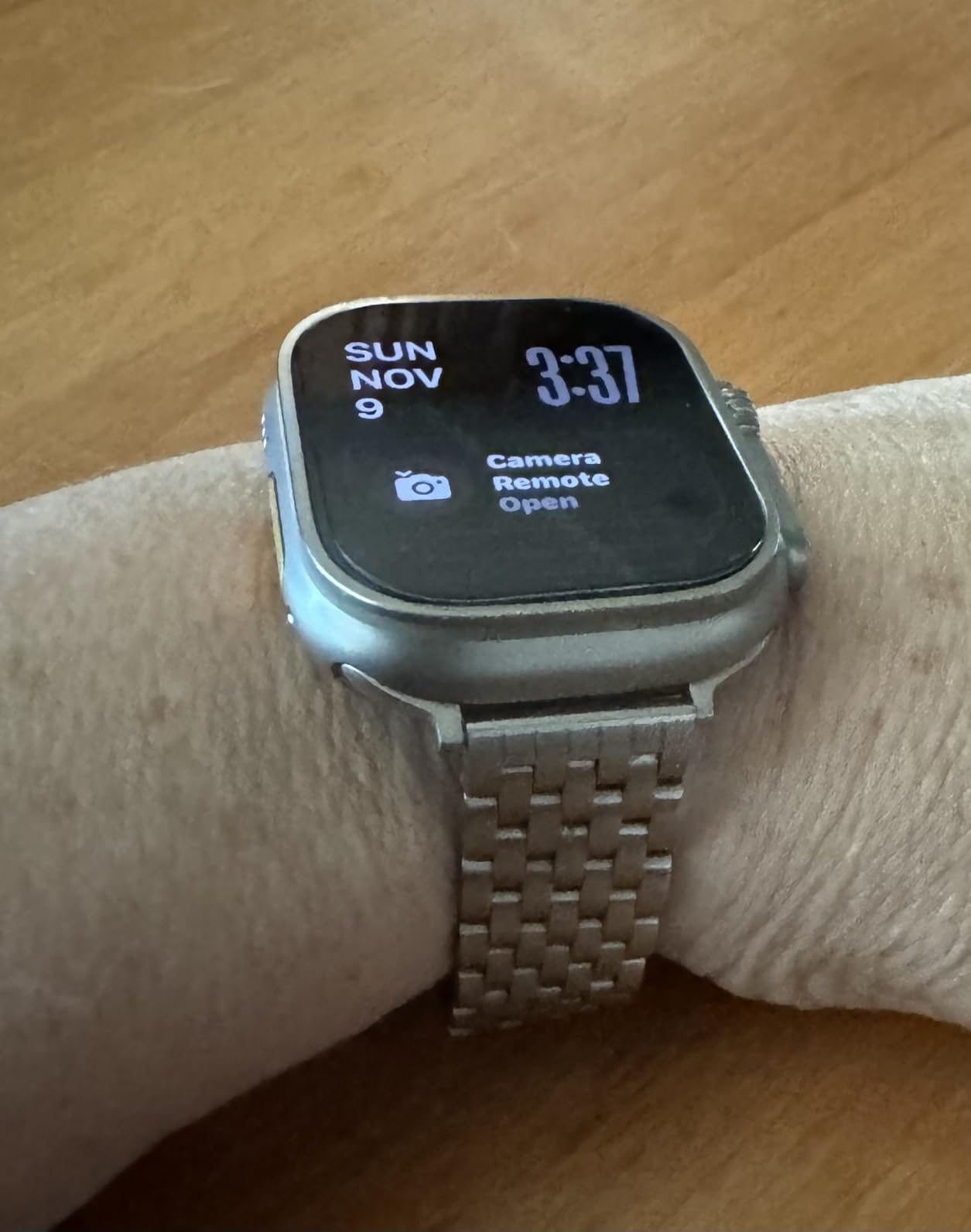 Apple Watch Ultra [GPS + Cellular 49mm] Titanium Case with Midnight Ocean Band, One Size (Renewed) - Customer Photo 2