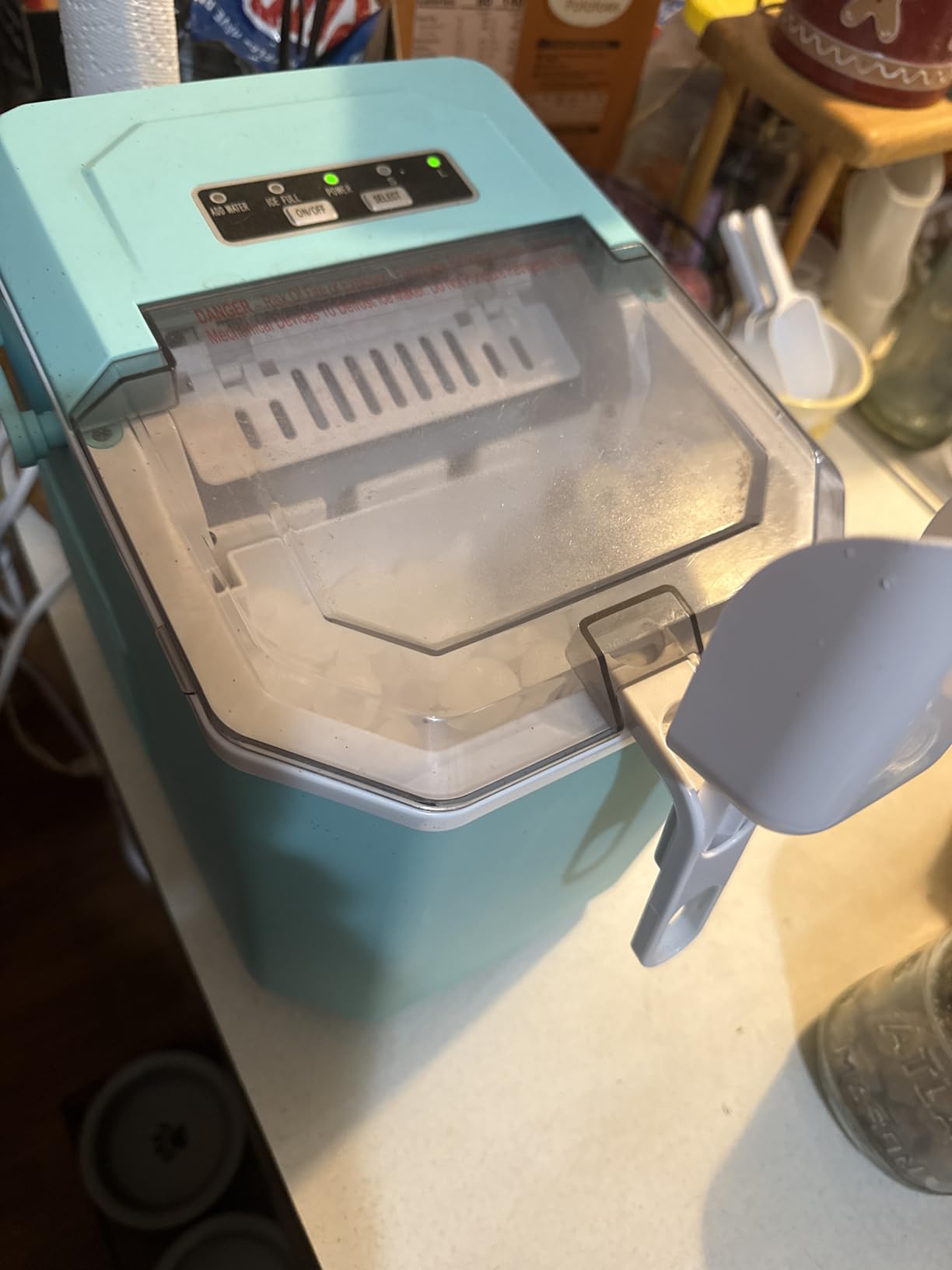 Silonn Ice Maker Countertop, Portable Ice Machine with Carry Handle, Self-Cleaning Ice Makers with Basket and Scoop, 9 Cubes in 6 Mins, 26 lbs per Day, Ideal for Home, Kitchen, Camping, RV Customer Review Silonn Ice Maker Countertop, Portable Ice Machine with Carry Handle, Self-Cleaning Ice Makers with Basket and Scoop, 9 Cubes in 6 Mins, 26 lbs per Day, Ideal for Home, Kitchen, Camping, RV - Customer Photo 1