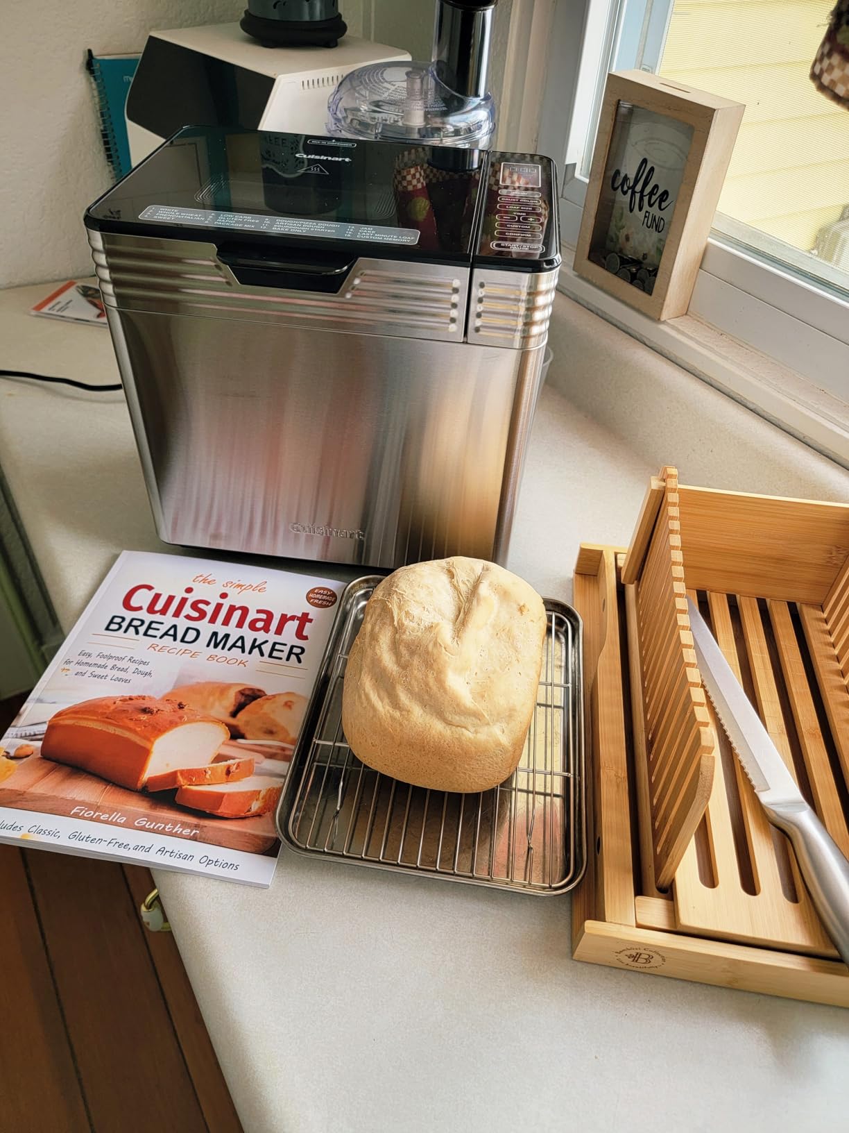 Cuisinart Bread Maker Machine, Stainless Steel Convection Bread Machine with 16 Menu Options, 3 Loaf Sizes Up to 2 Lb., 3 Crust Colors, Includes Measuring Cup, Spoon & Kneading Hook, CBK-210 customer photo 1