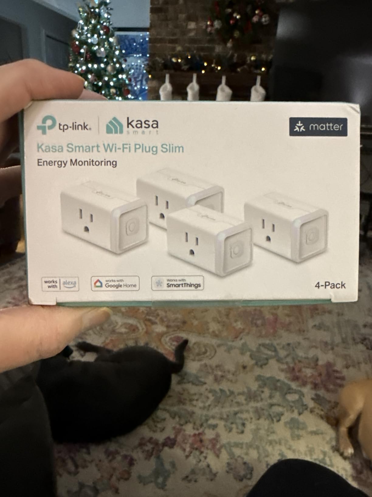 Kasa Matter Smart Plug w/ Energy Monitoring, Compact Design, 15A/1800W Max, Super Easy Setup, Works with Apple Home, Alexa & Google Home, UL Certified, 2.4G Wi-Fi Only, White, KP125M (4-Pack) - Customer Photo 1