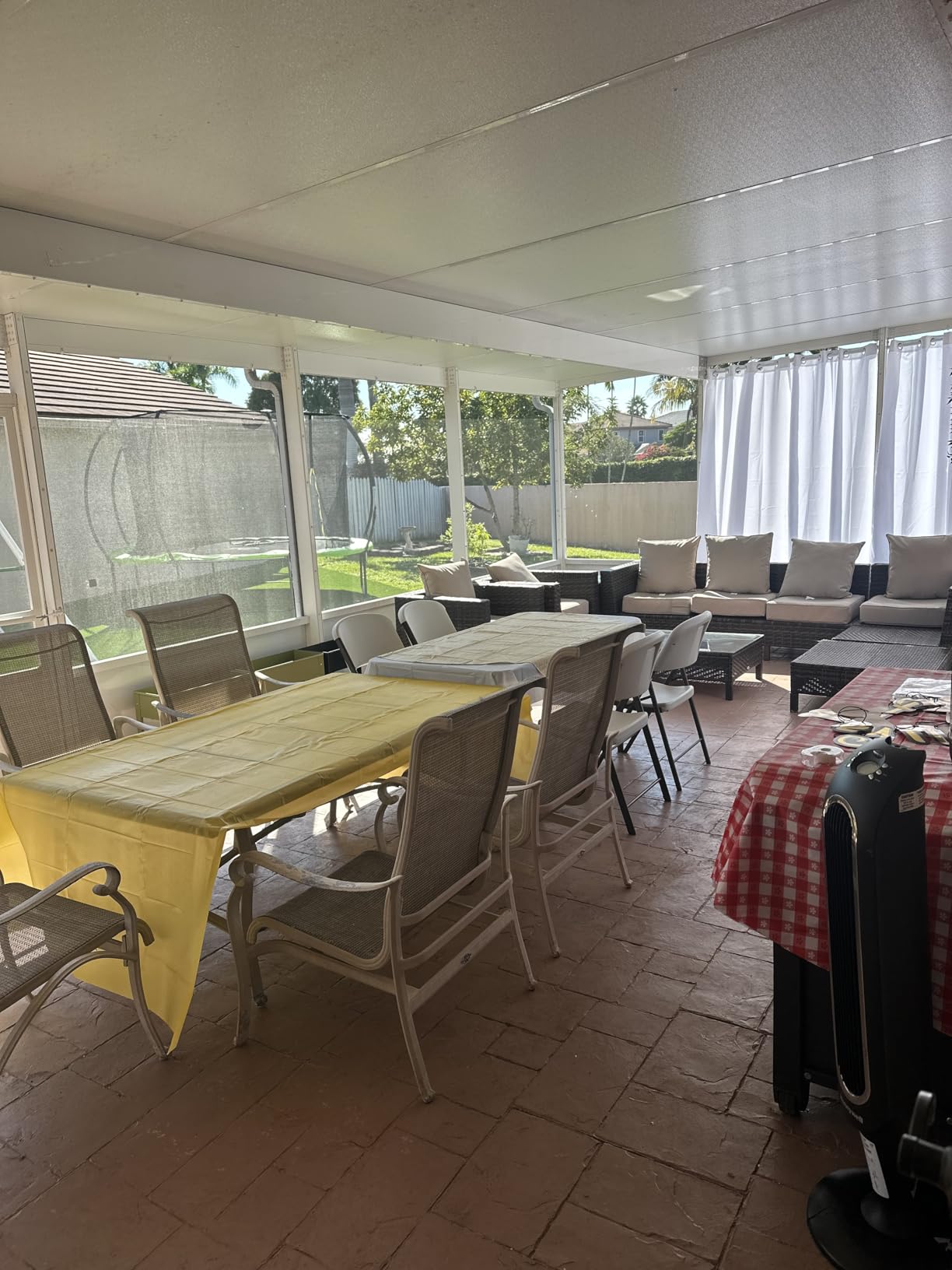 HolidayIdeas Outdoor Curtains for Patio Waterproof, 4 Panels - 54 x 84 Inch - Privacy Protection & Light Filtering Curtains Cream Grommet Outside Curtains for Porch, Gazebo, Pergola, Backyard - Customer Photo 1