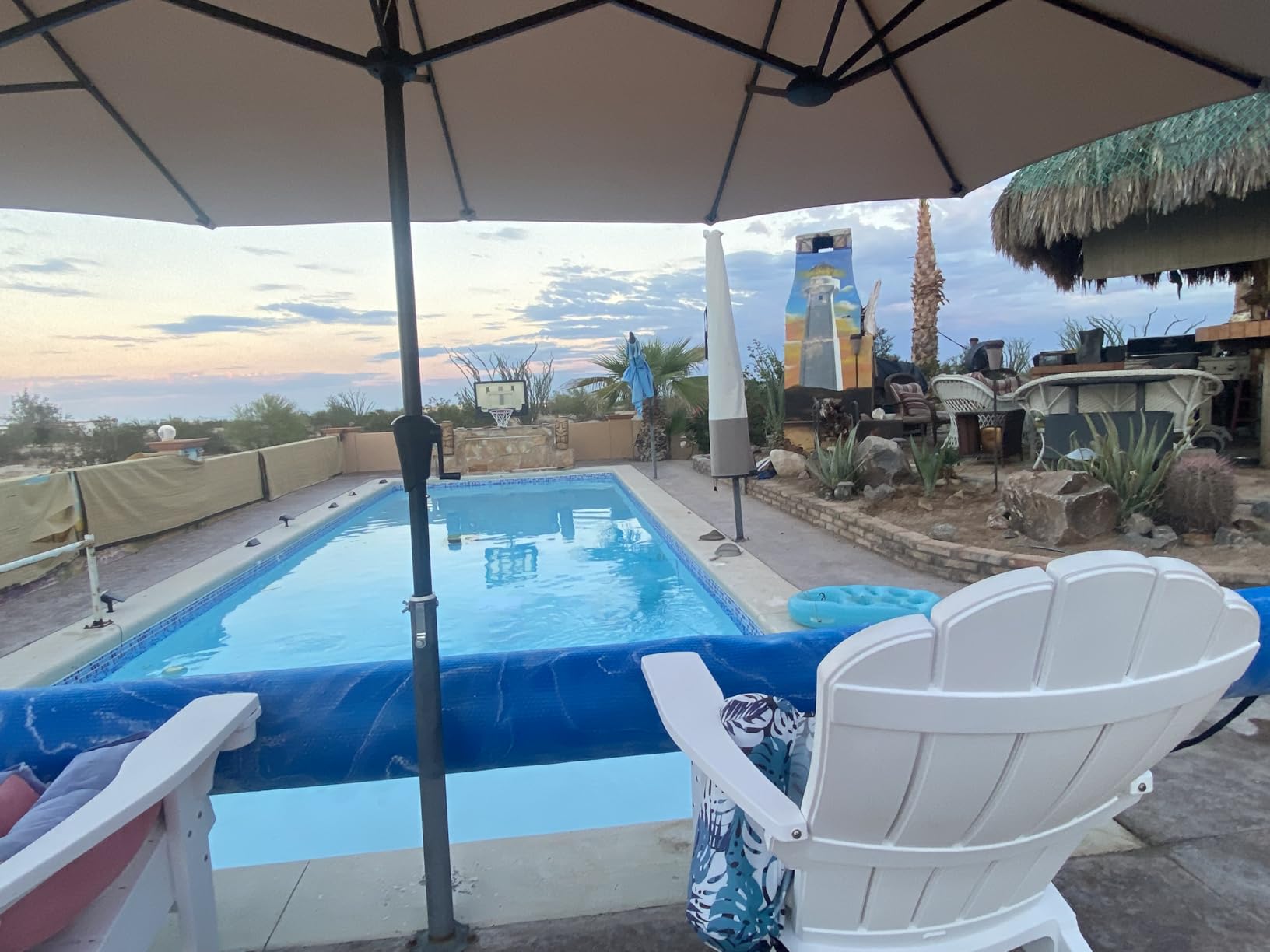 BigXwell Solar Pool Cover, Blue 16-mil 16 x 32 Foot Rectangle for In-Ground Pools, 1600 Series Heavy-Duty Insulating Pool Heater Covers - Customer Photo 3