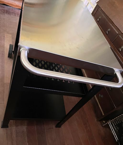 Royal Gourmet PC3404S Rolling Dining Table with Trash Bag Holder, Outdoor Garden Patio BBQ Kitchen Food Prep Table Cart, 34