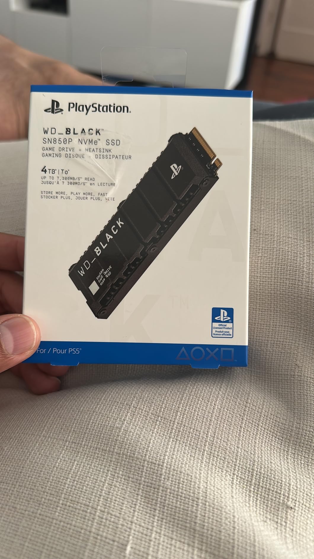 WD_BLACK 1TB SN850P NVMe M.2 SSD Officially Licensed Storage Expansion for PS5 Consoles, up to 7,300MB/s, with heatsink - Customer Photo 1